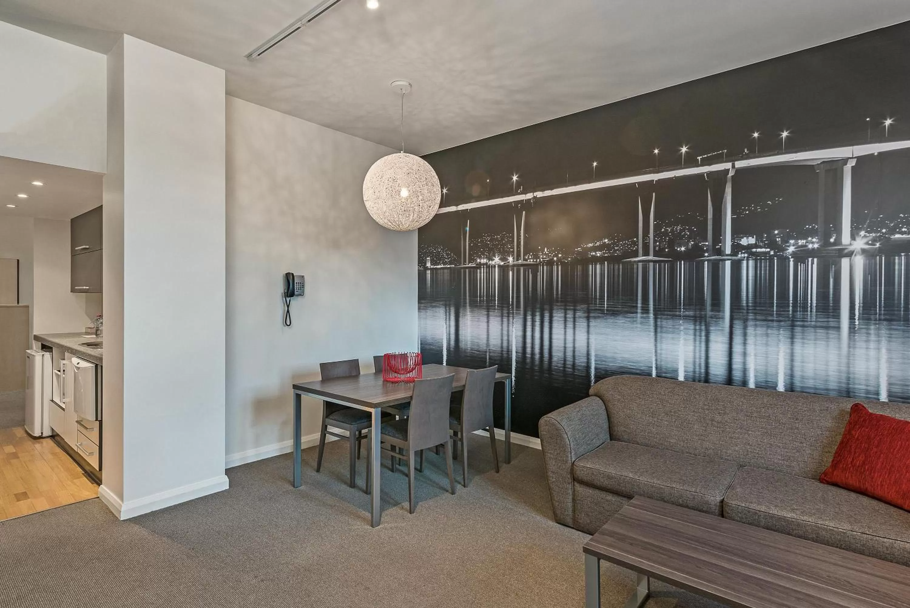 Living room in Mantra One Sandy Bay Road