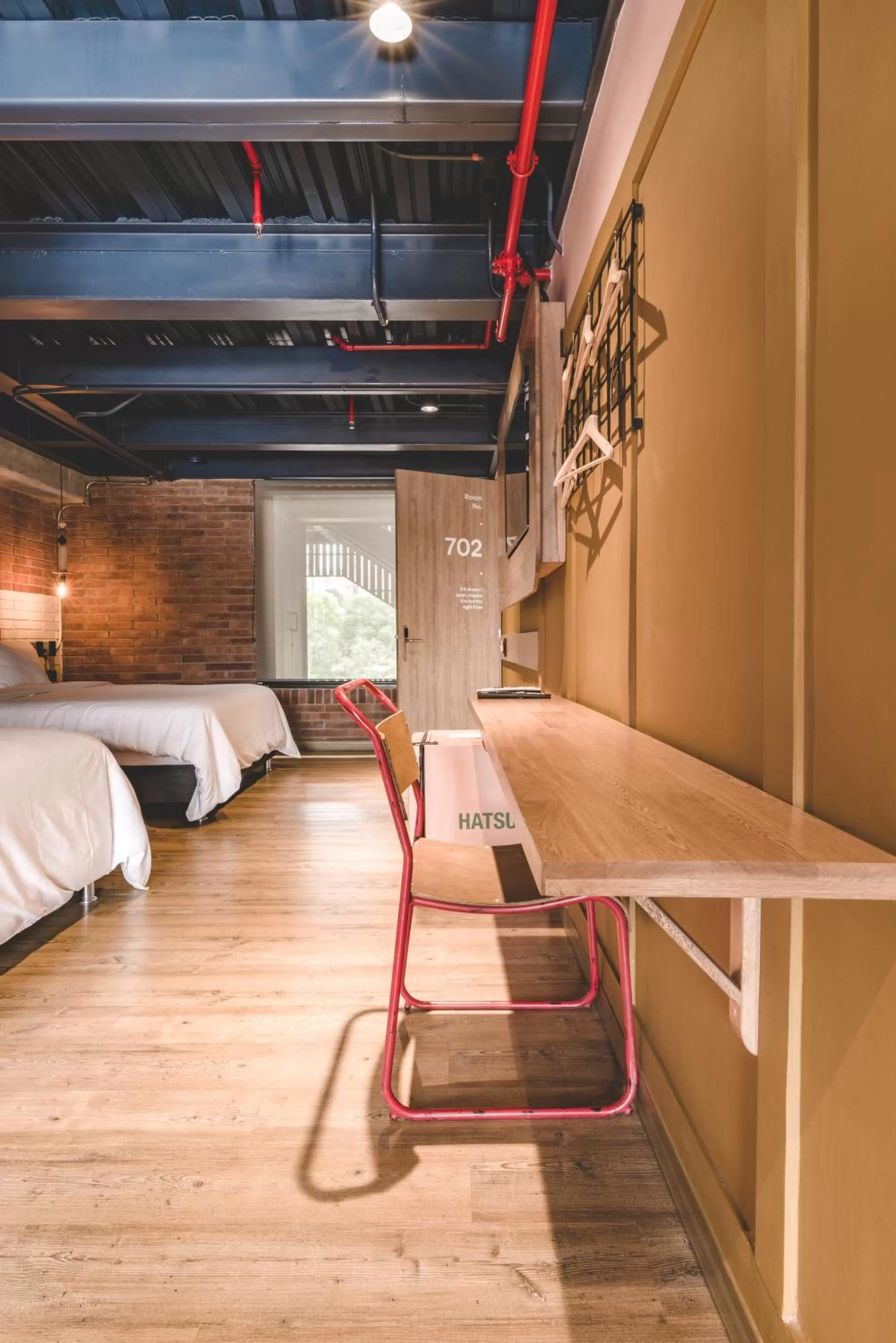 Bed in The Somos Beats Hotel & Rooftop