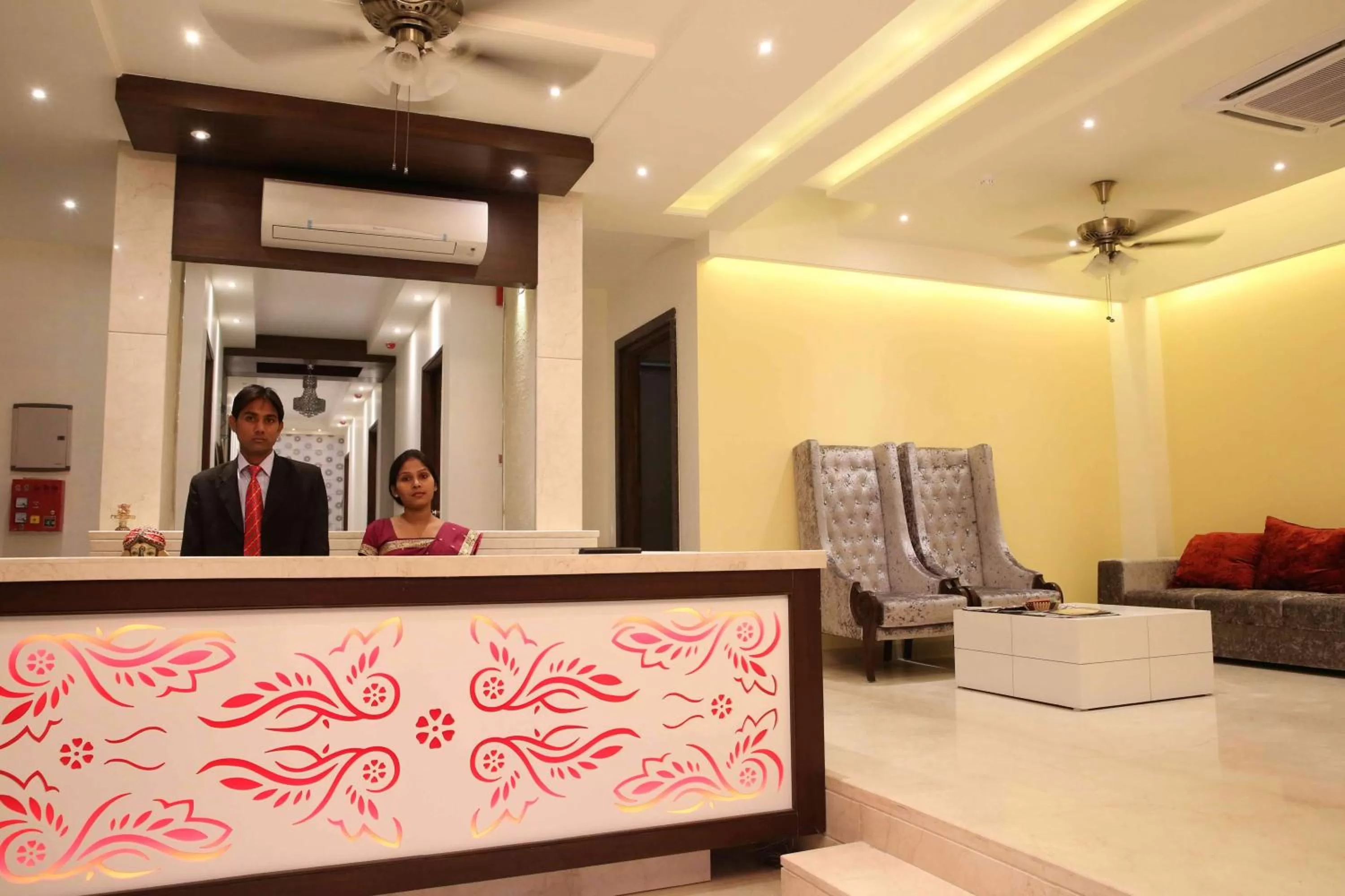 Lobby or reception in Hotel Taj Villa- Agra