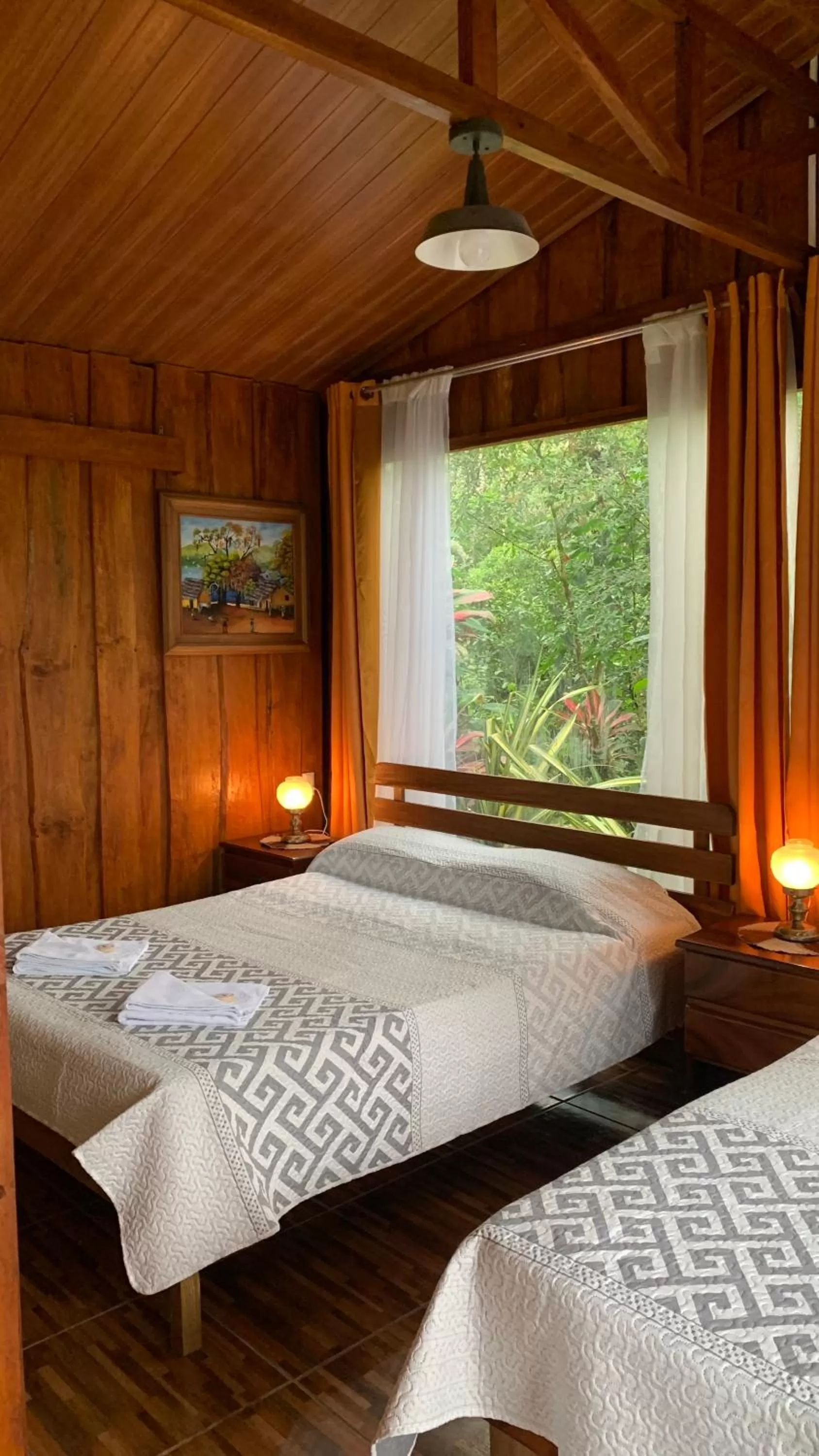 Bed in Vista Turrialba Lodge