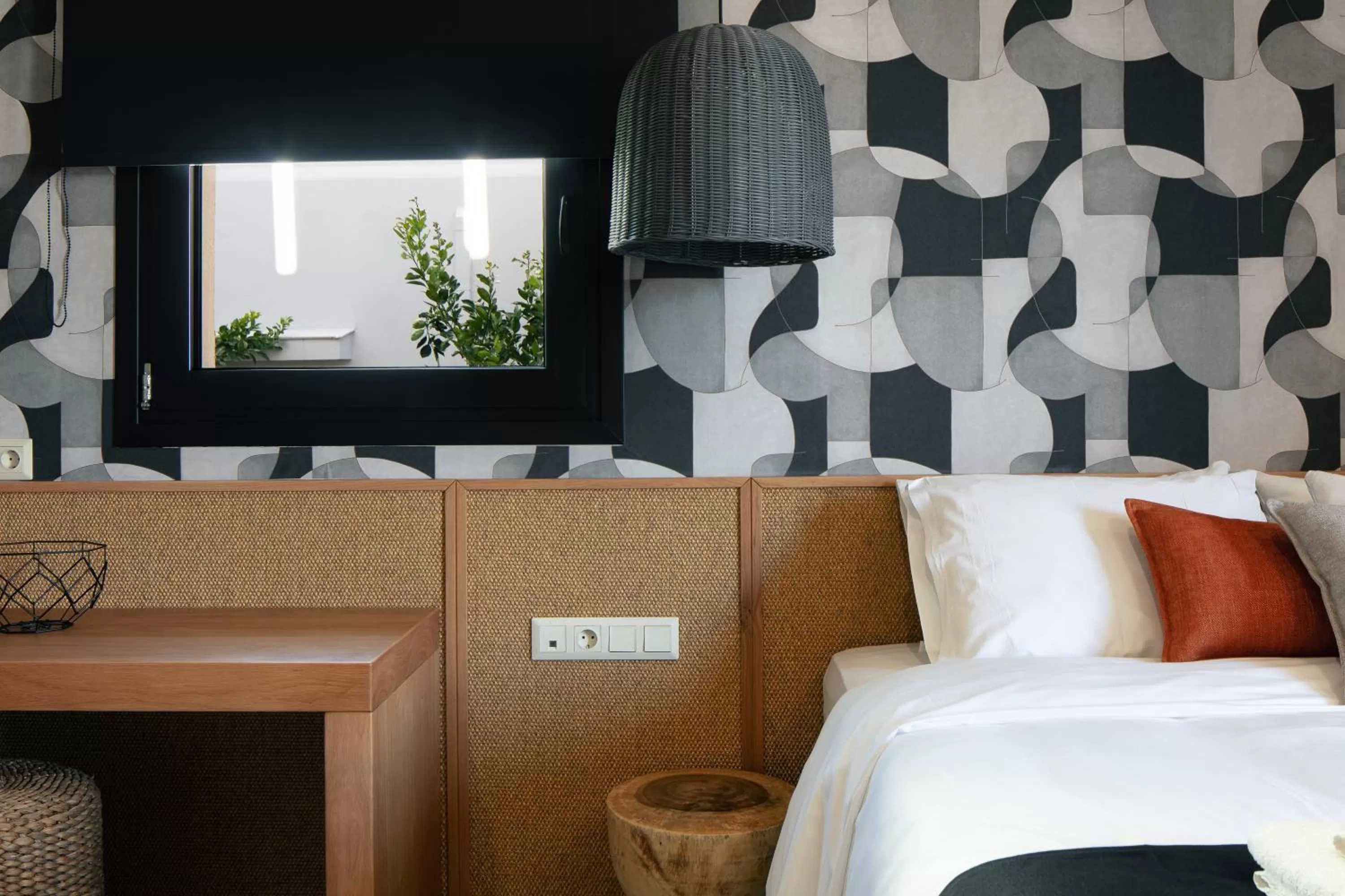 Decorative detail, Bed in Chapter 02 Gallery Suites