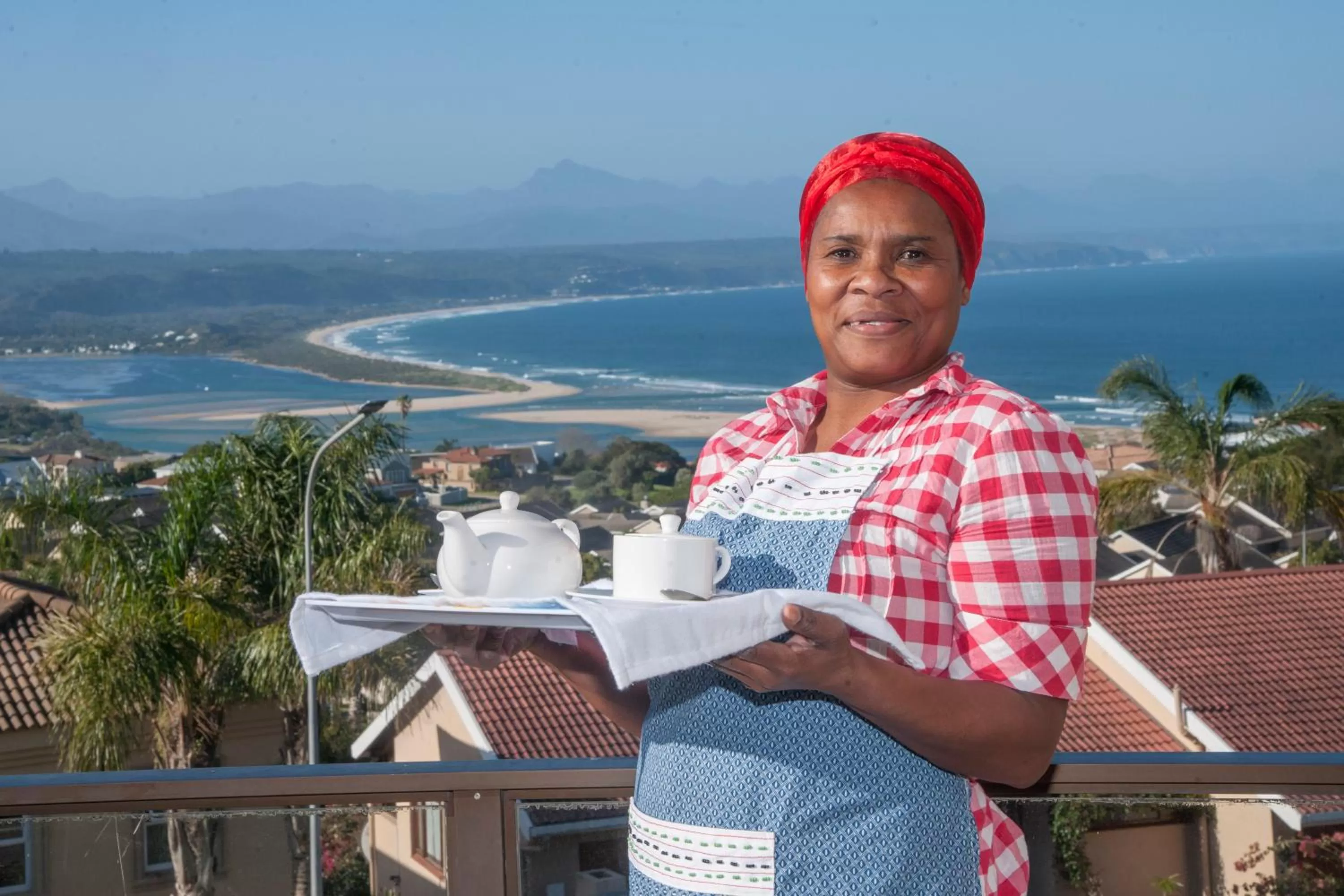 Staff, Guests in Panoramic Blue B&B