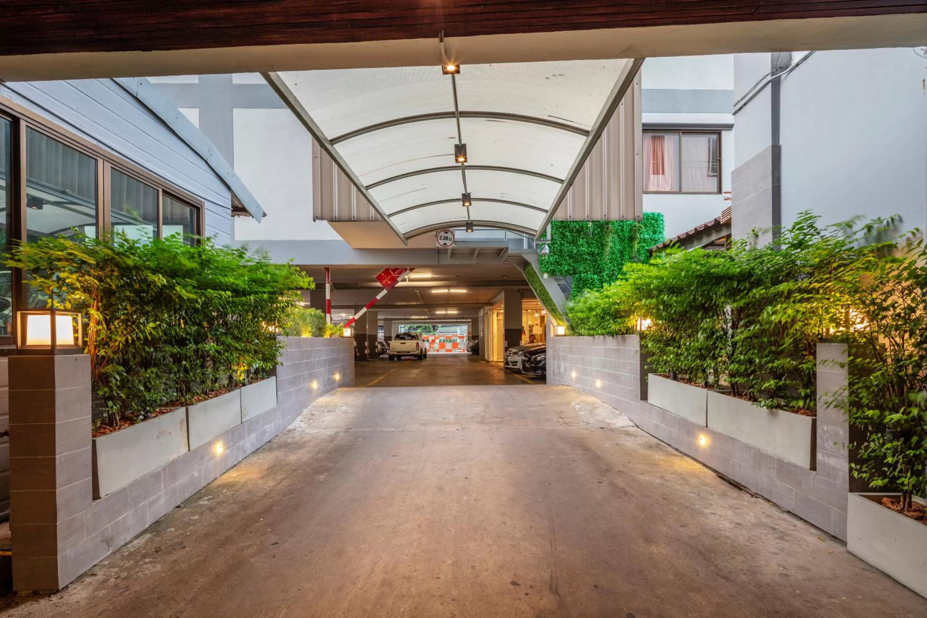 Facade/entrance in Penyos Residence