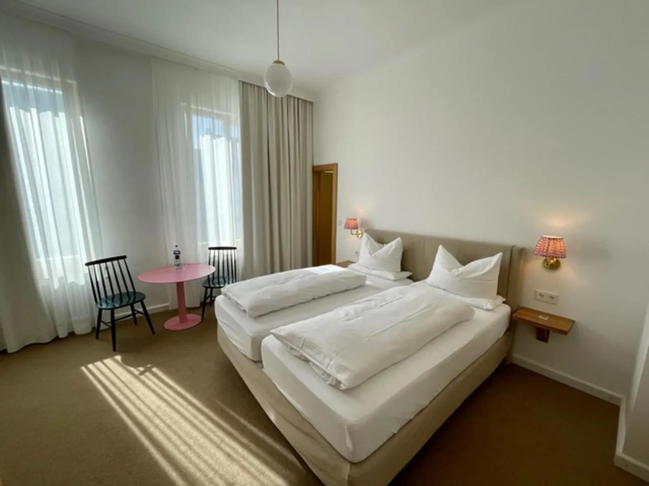 View (from property/room), Bed in Logierhaus Austernfischer