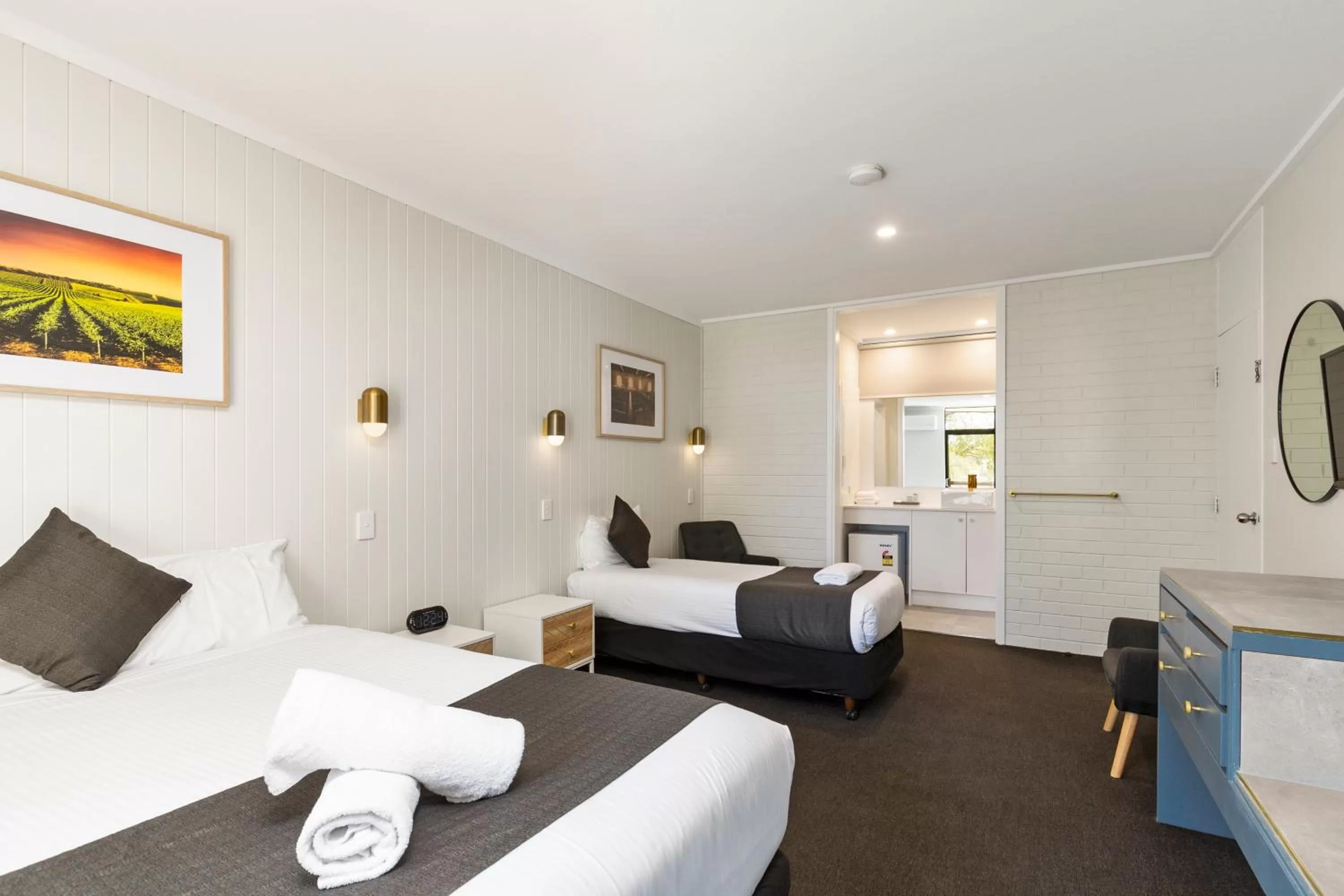 Bed in The Wine Vine Hotel