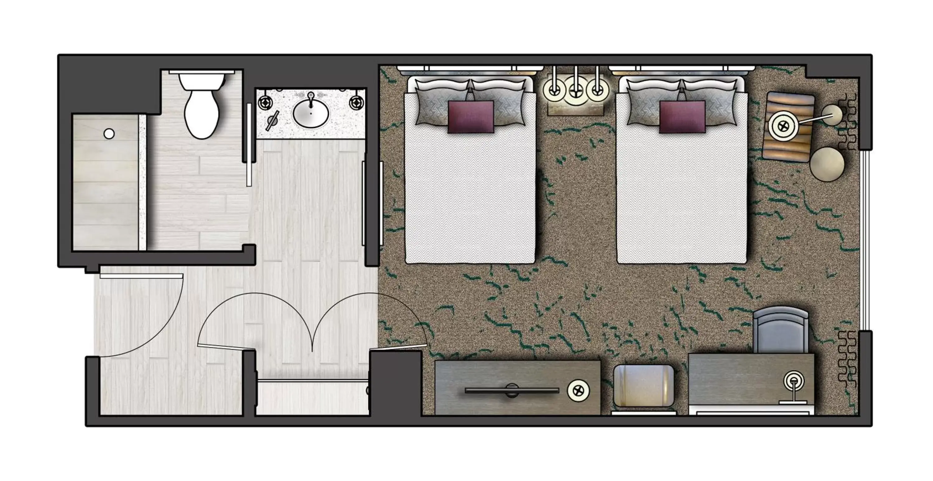 Water View Room - Two Queen Beds (Includes FREE^ Universal Express Unlimited) in Universal's Loews Royal Pacific Resort Water View Room - Two Queen Beds (Includes FREE^ Universal Express Unlimited) in Universal's Loews Royal Pacific Resort