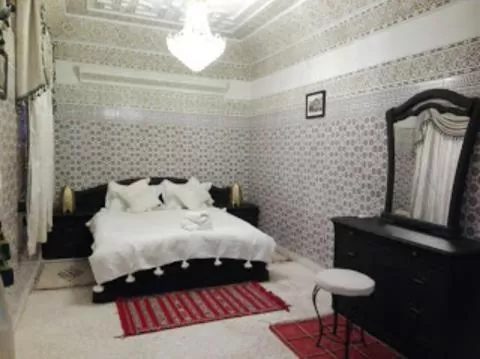 Bed in Riad Oum Ellkhir