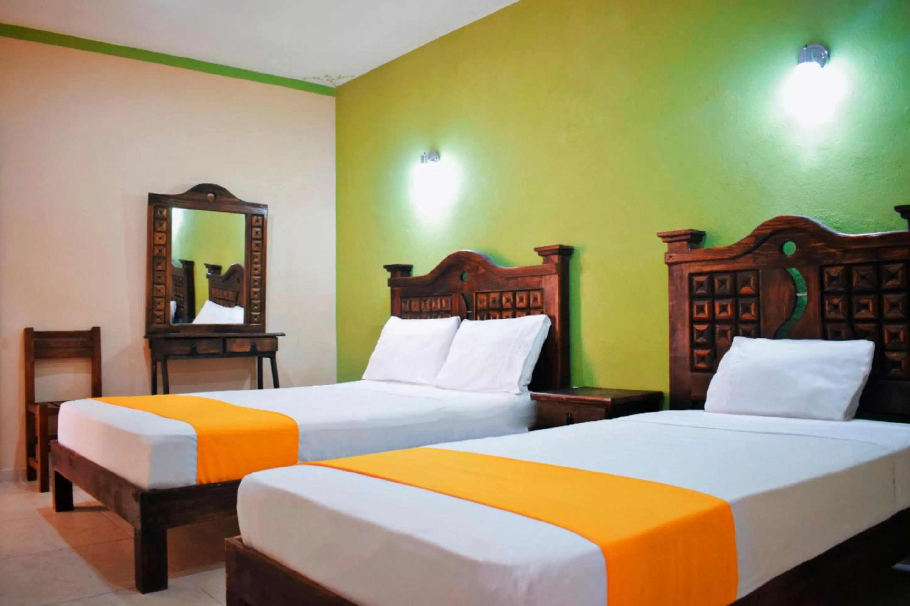 Bed in Hotel Casa Rico