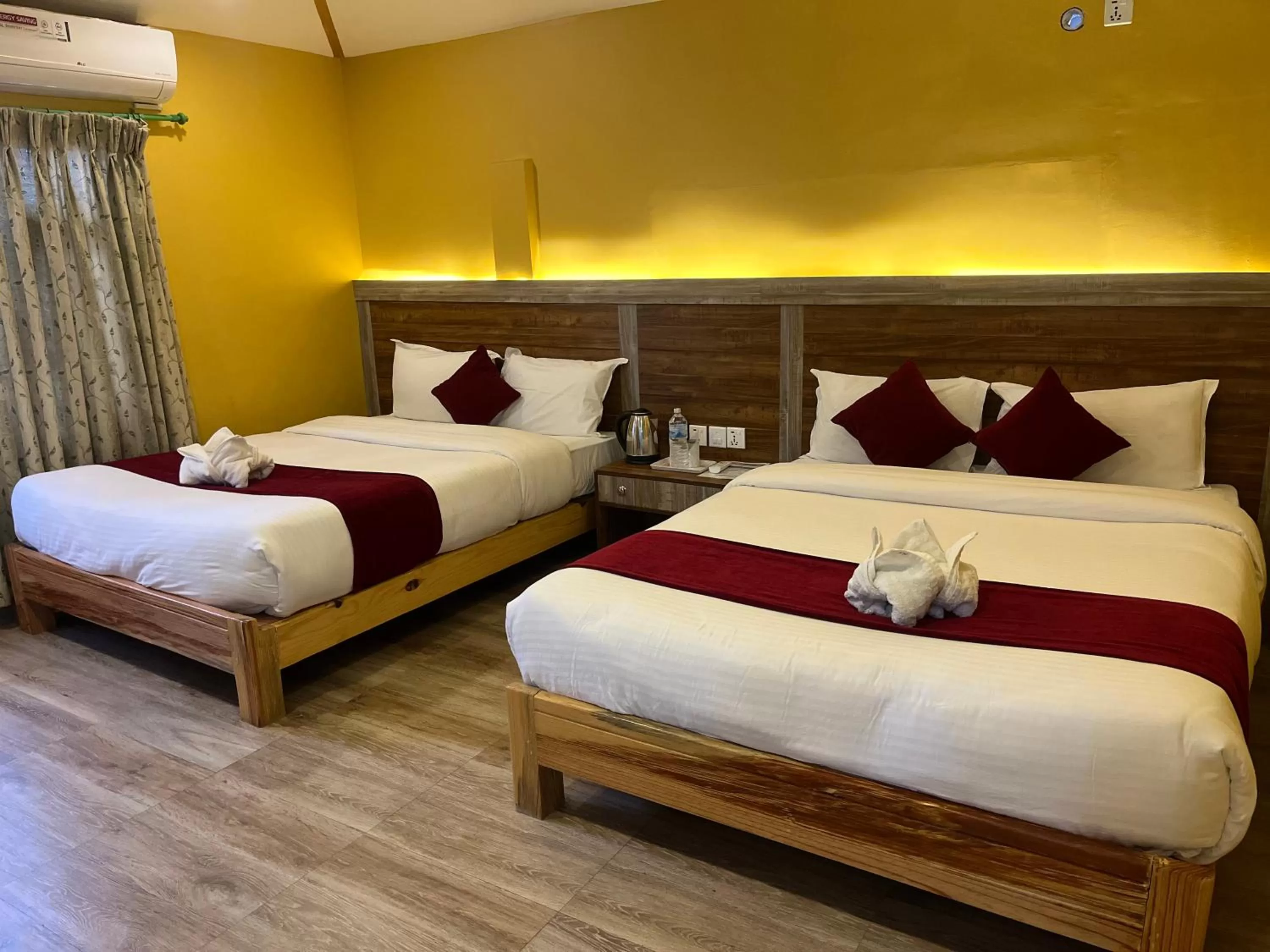 Bed in The North Face Inn