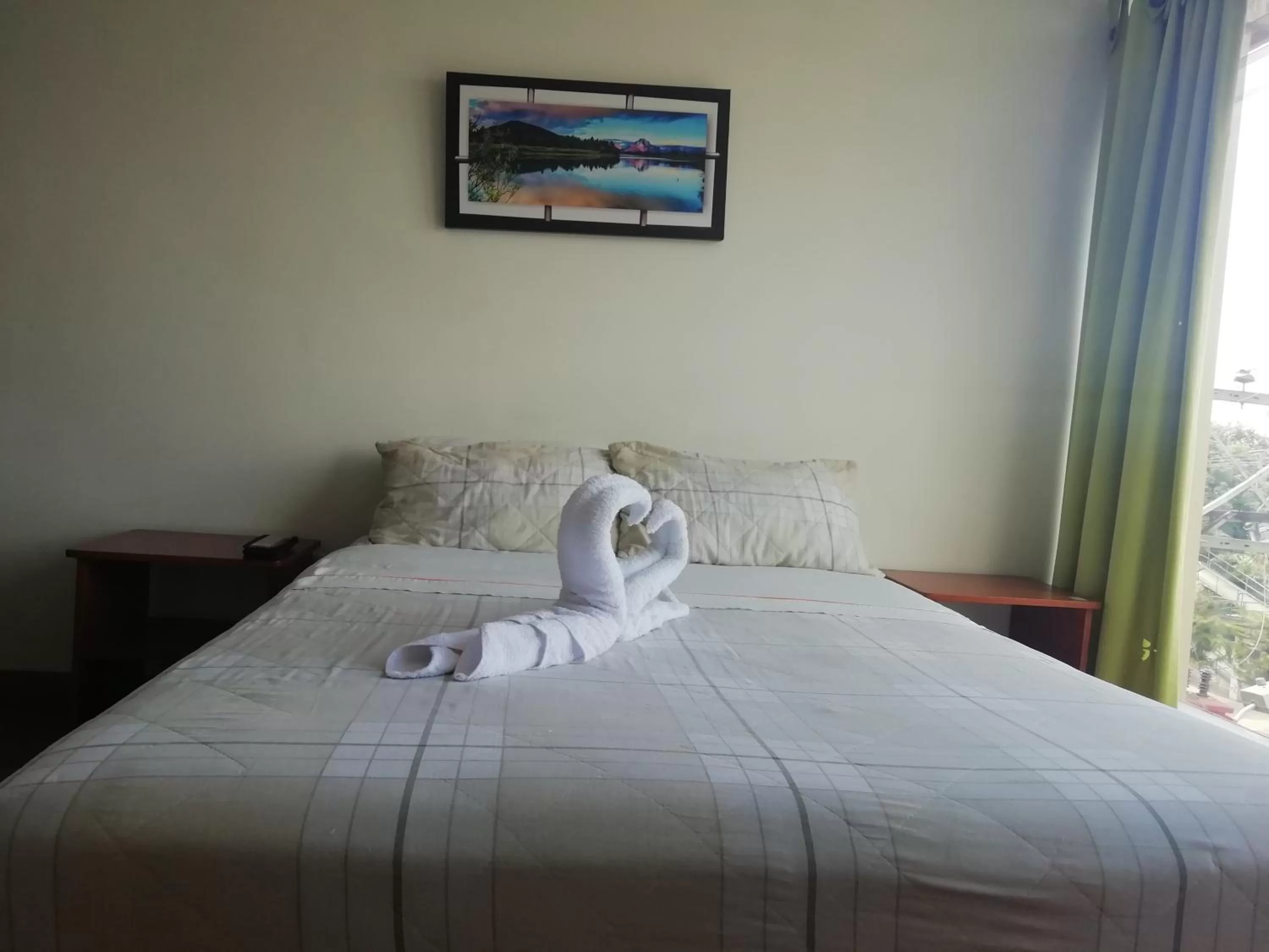 Bed in Hotel Mónaco de Fusa