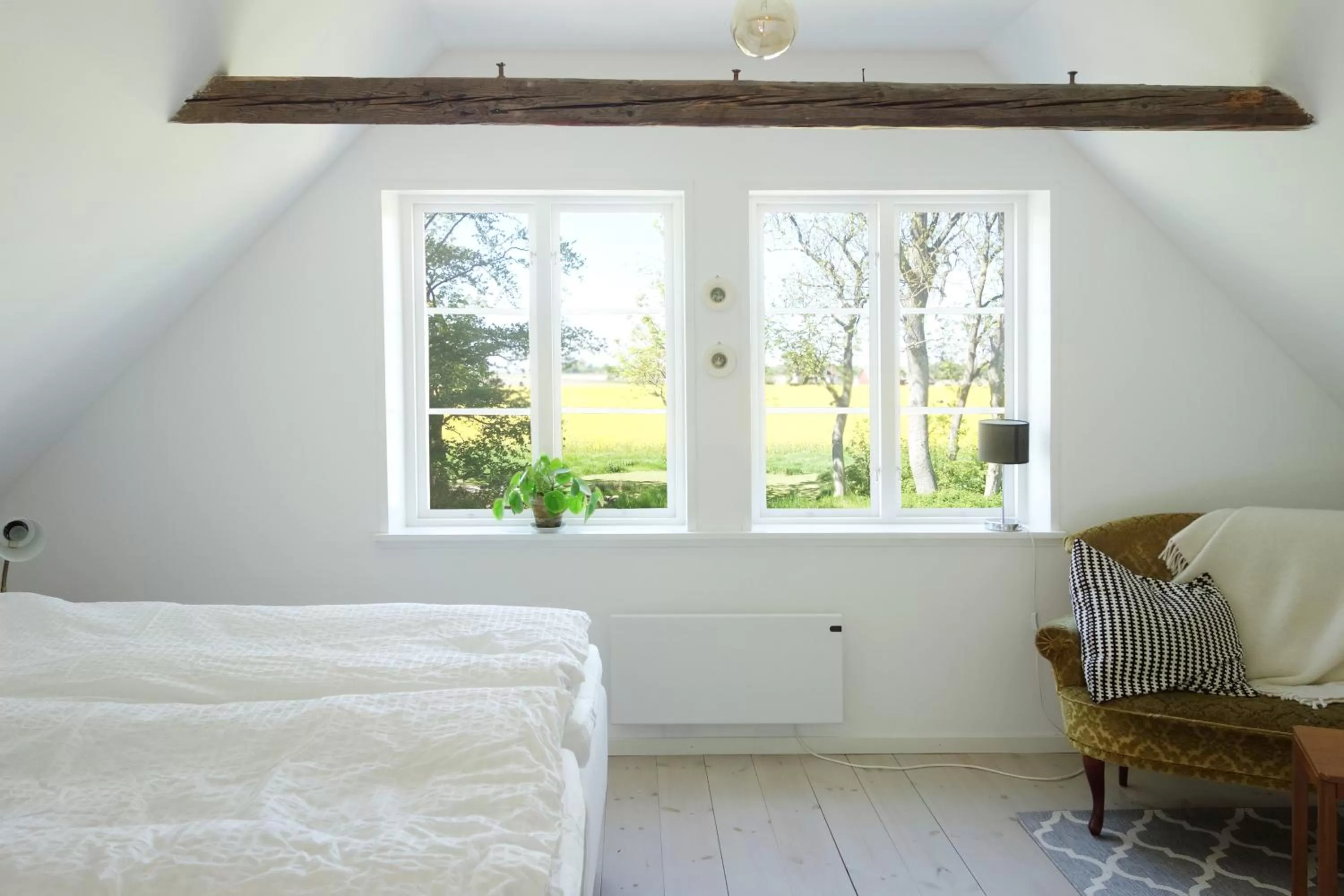 Bed in Vikens bed and Breakfast