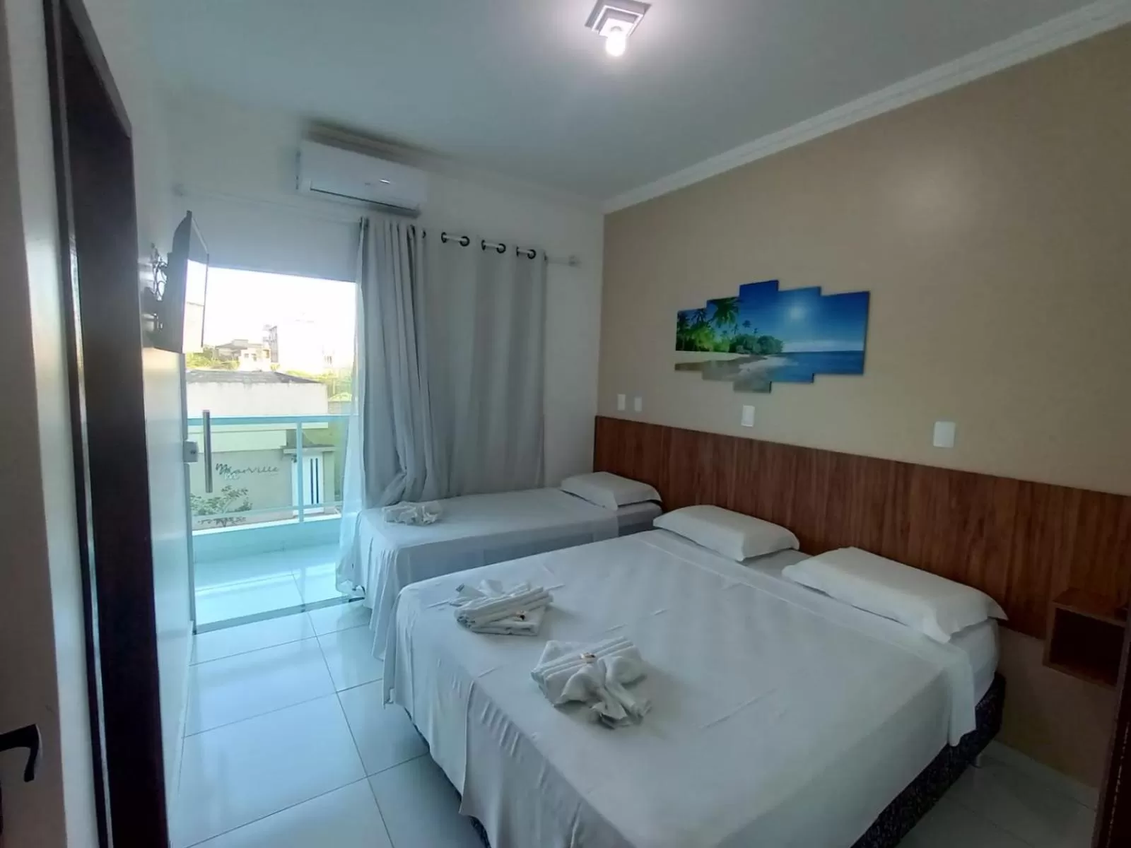 Bed in Pousada Concha Dourada