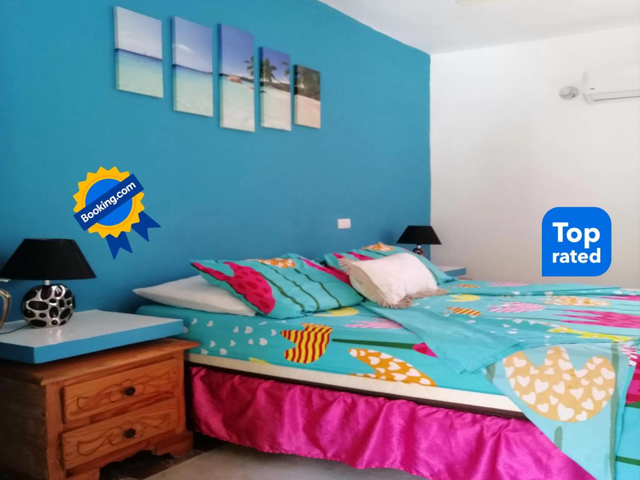 Bedroom, Bed in House Jardin Del Caribe