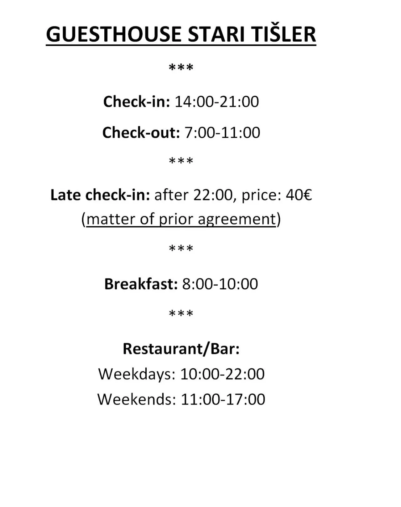 Property building in Guesthouse Stari Tišler