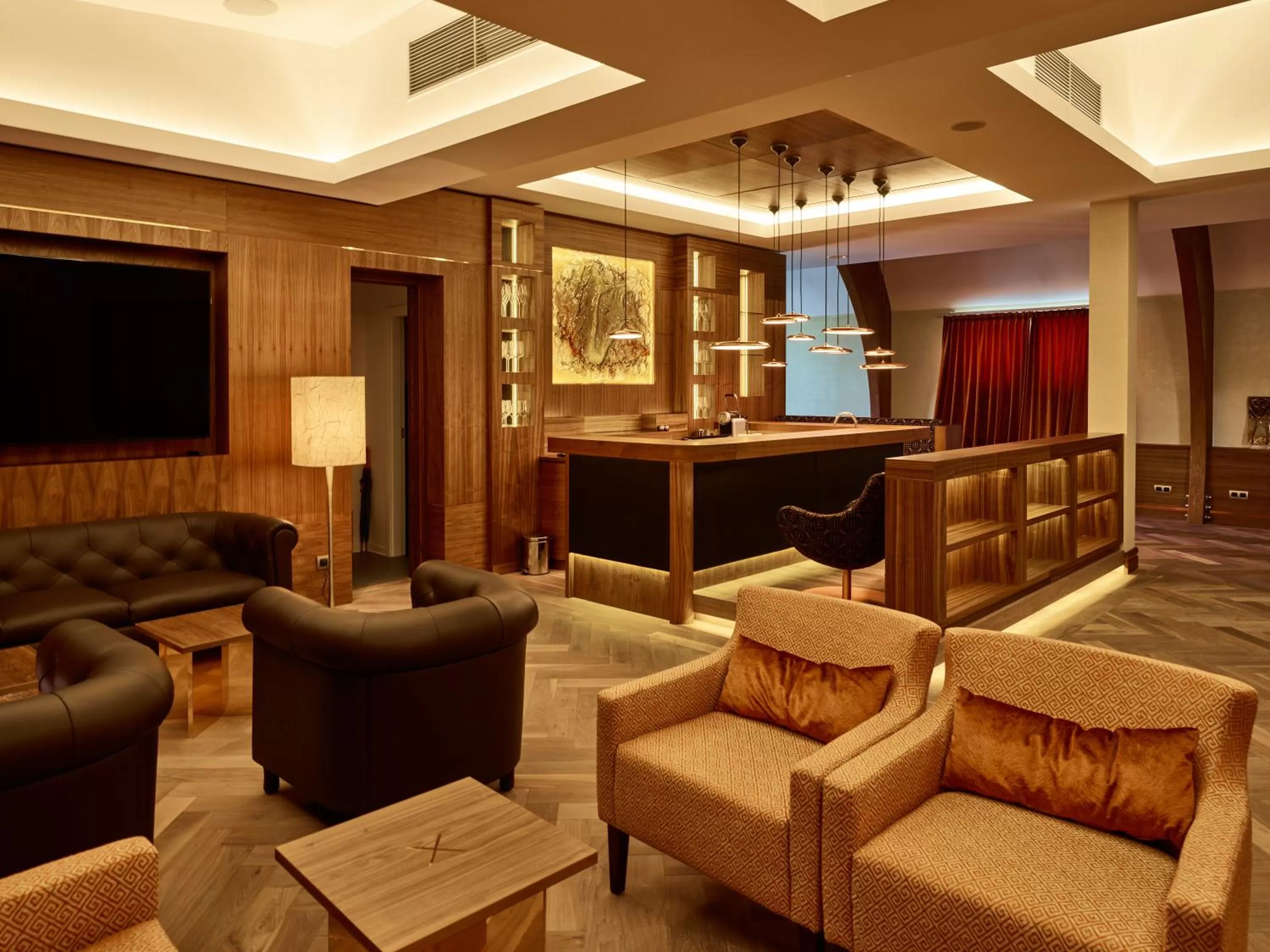 Communal lounge/ TV room in X-BIONIC Hotel