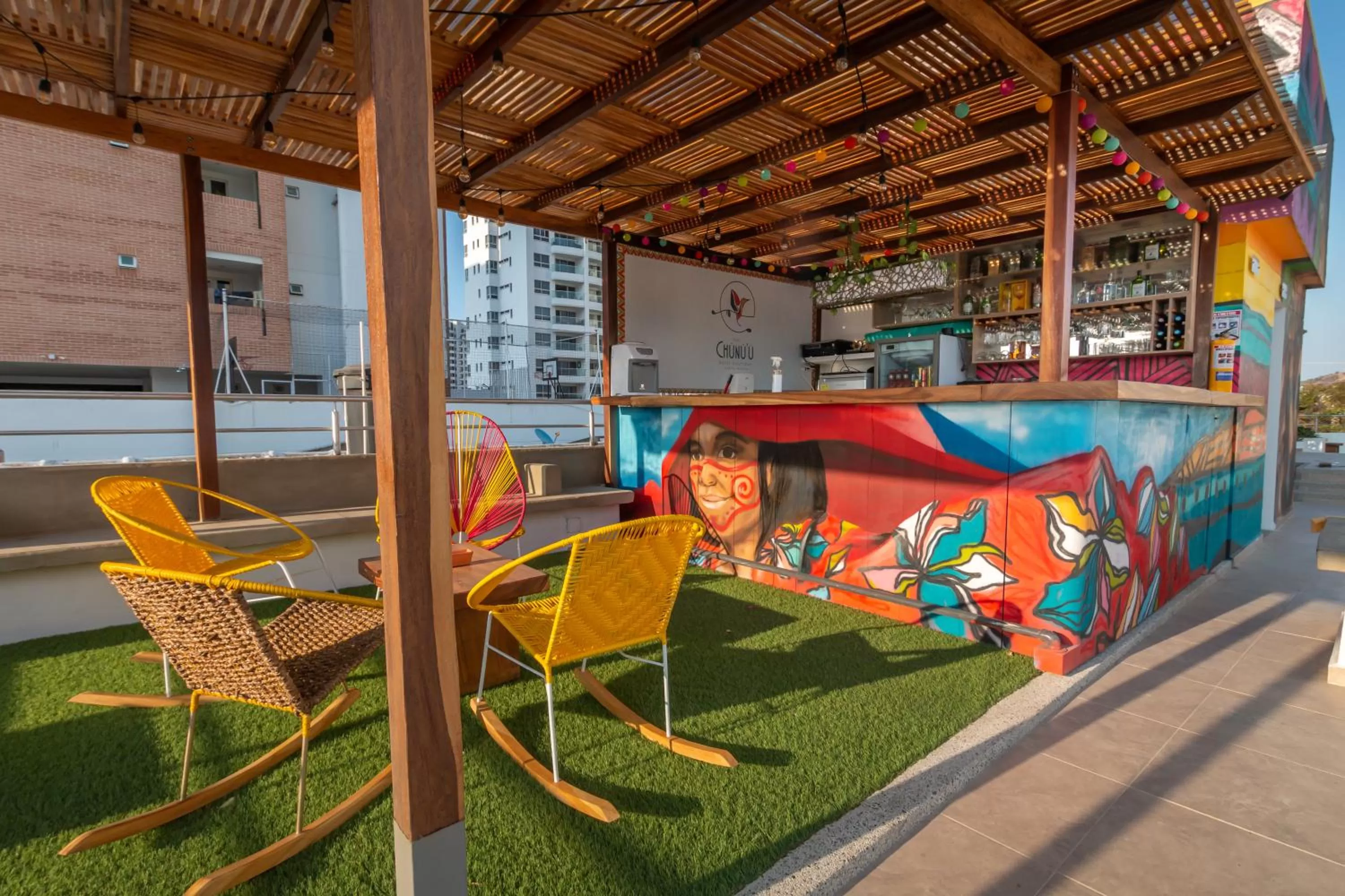 Lounge or bar in Hotel Boutique CASA CHUNUU Santa Marta