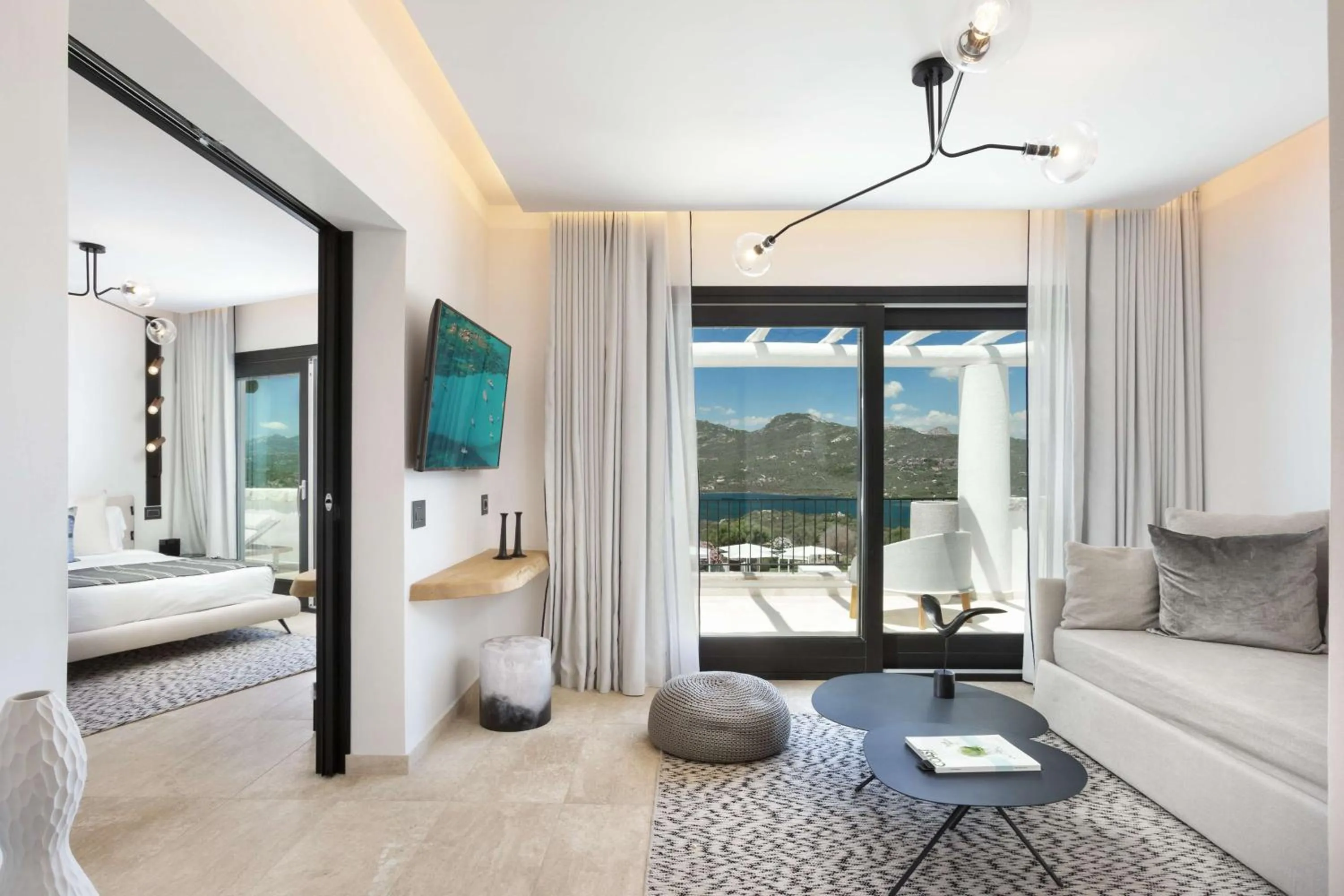 Bedroom, Bed in Sulià House Porto Rotondo, Curio Collection by Hilton