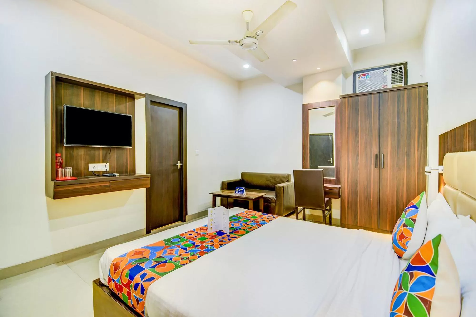 Bedroom, Bed in FabHotel Solitaire Inn Tilak Nagar
