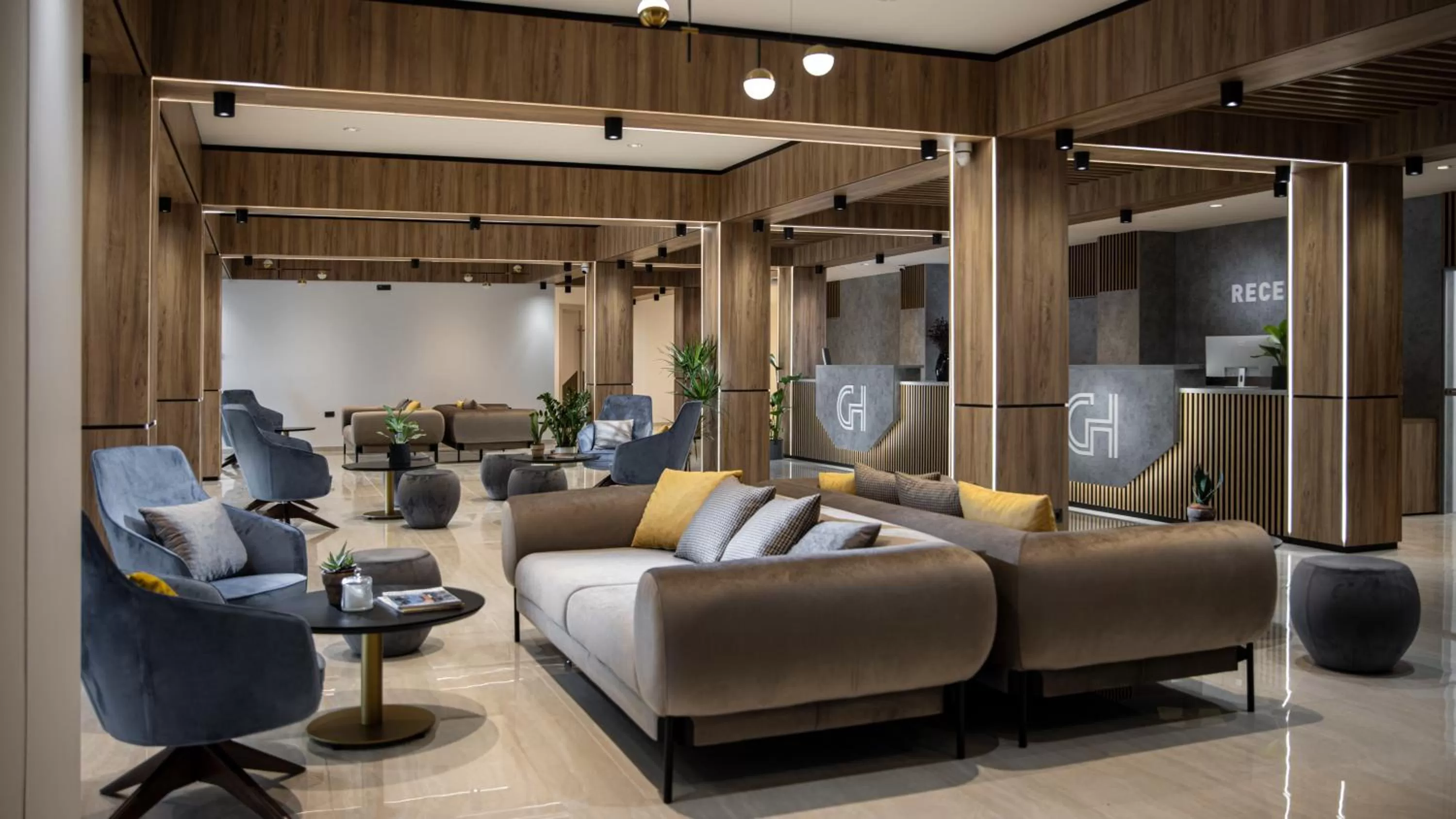 Seating area in Grand Hotel Zagreb