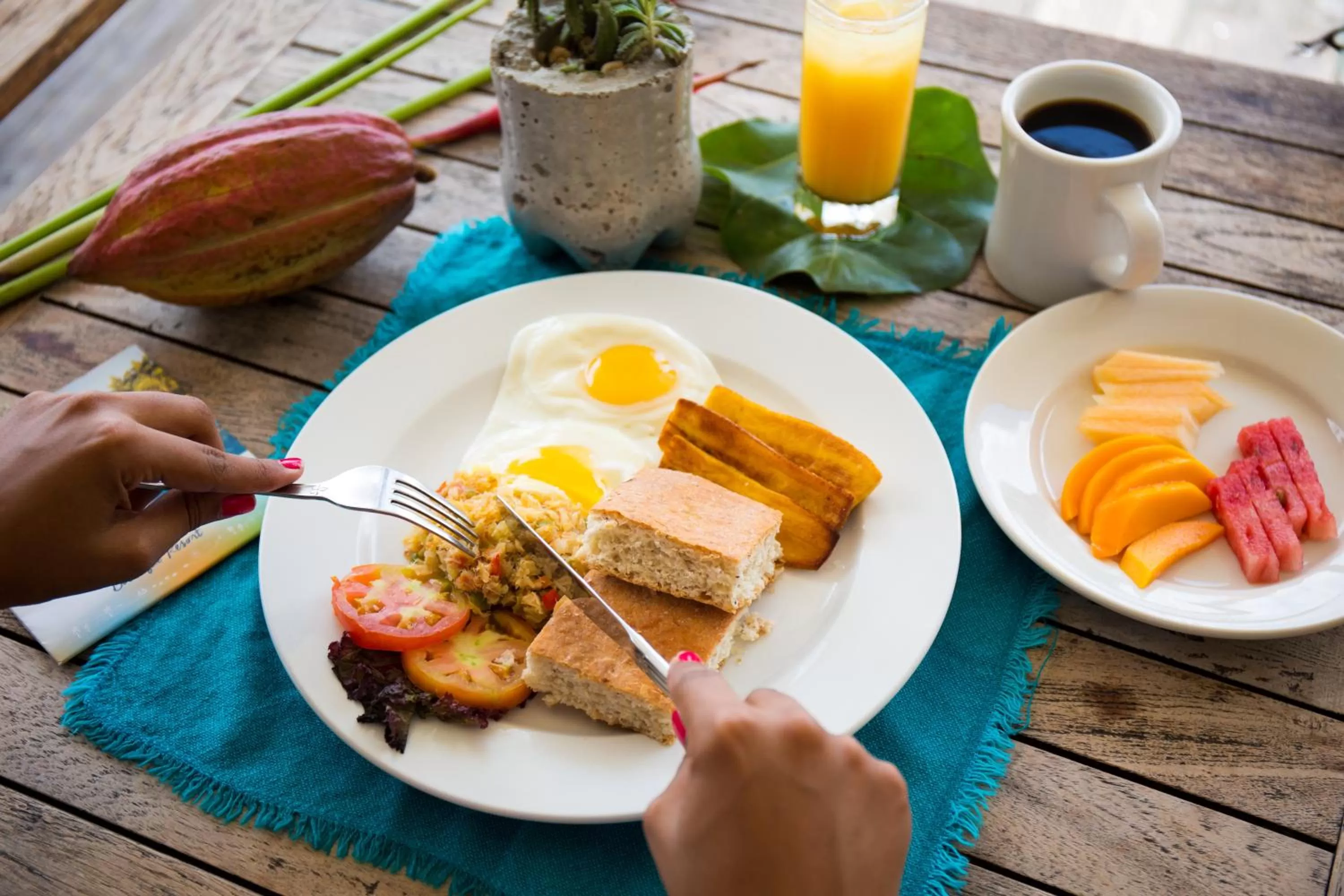 Food close-up in True Blue Bay Resort