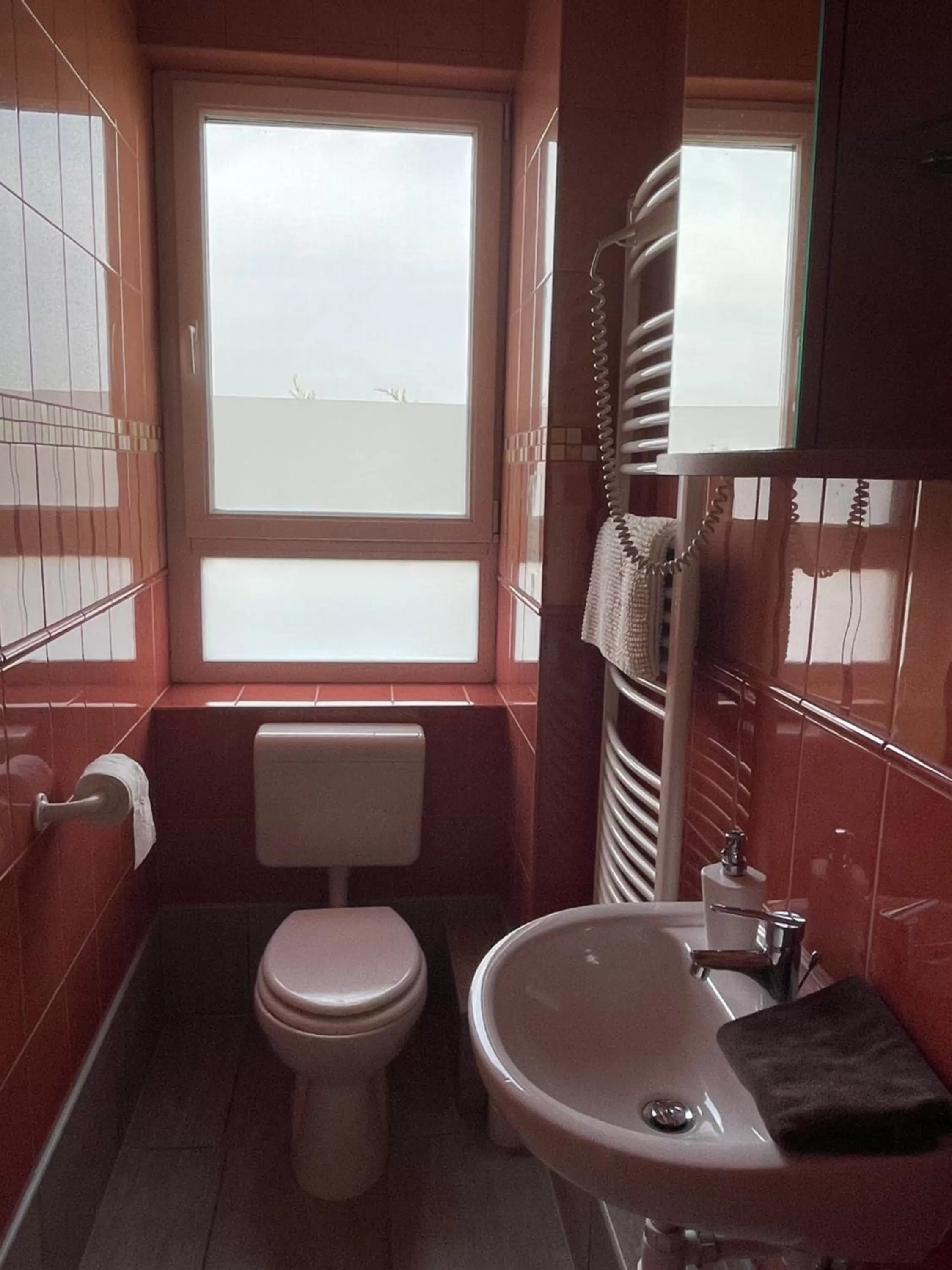 Shower, Bathroom in Airport Szálló