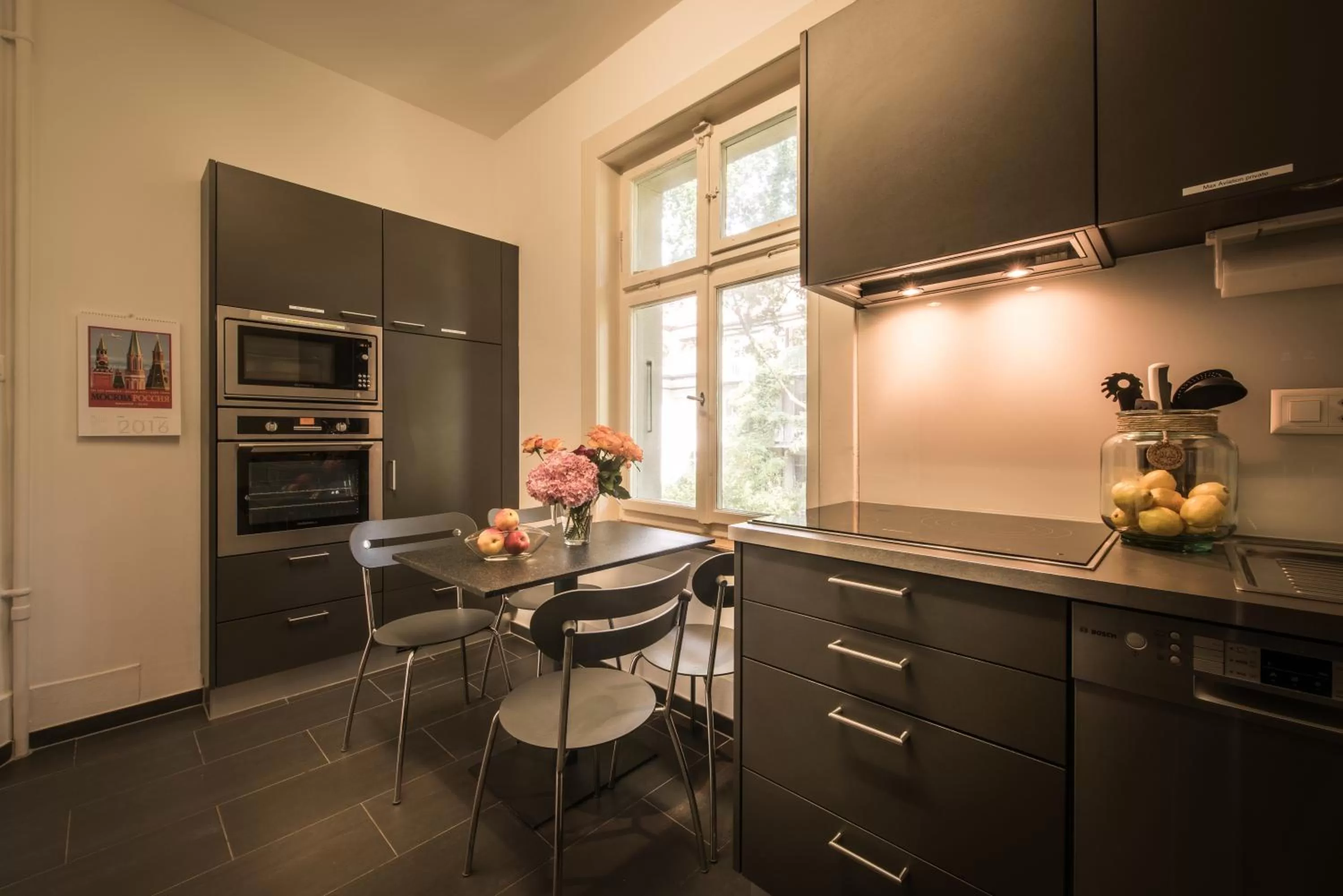 Communal kitchen in Max Aviation Villa & Apartments