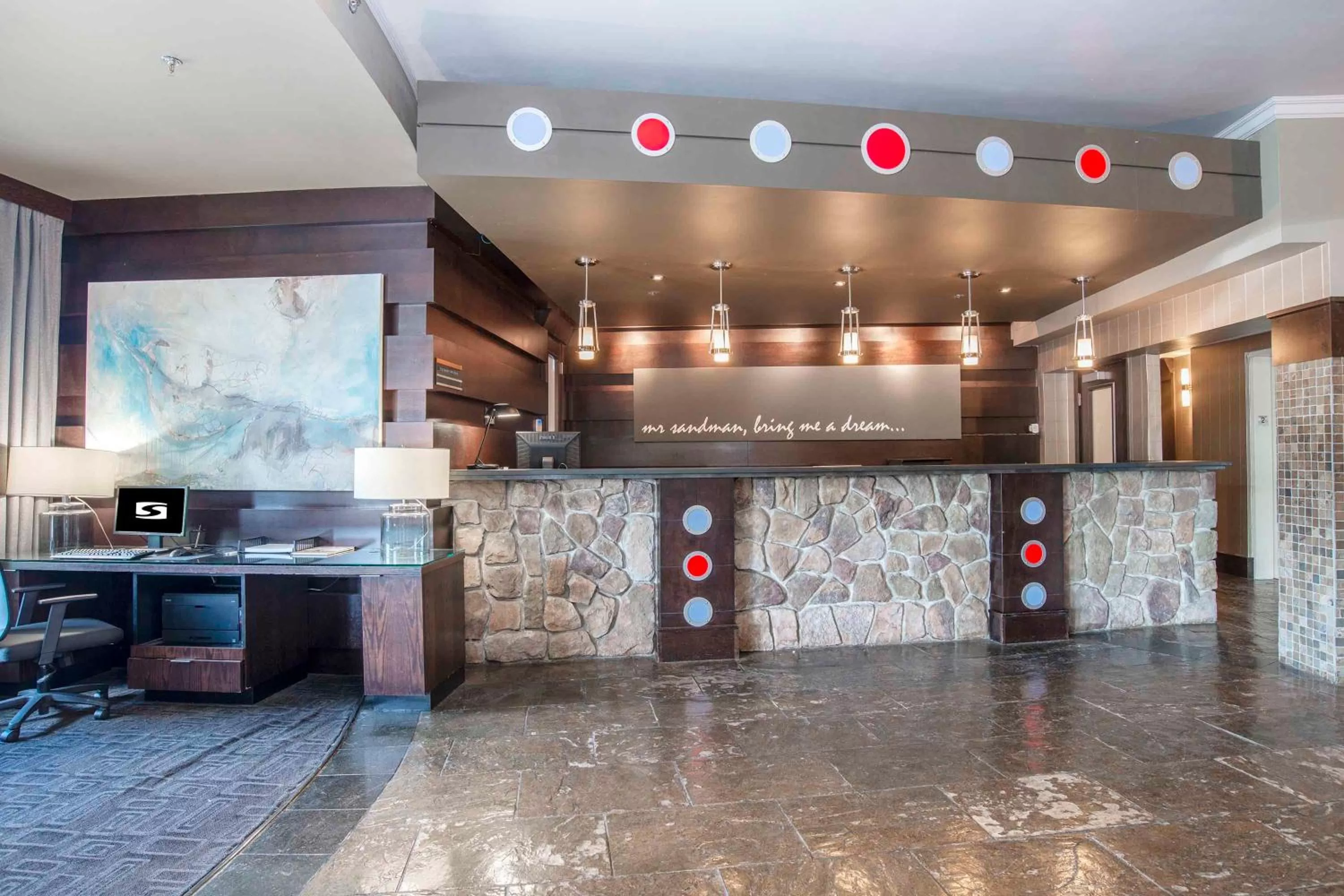 Lobby or reception in Sandman Hotel & Suites Kelowna