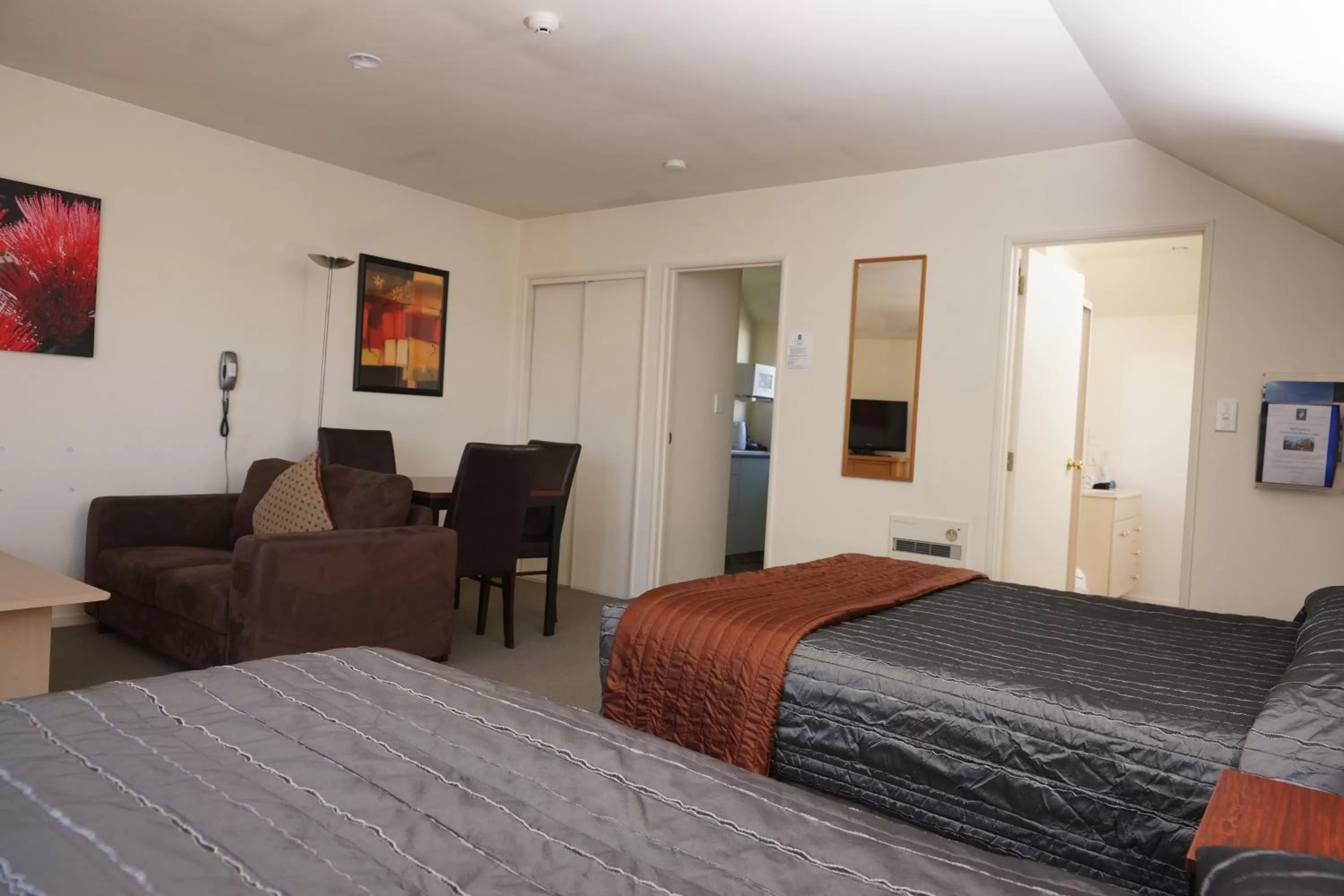 Bed in Sherborne Motor Lodge