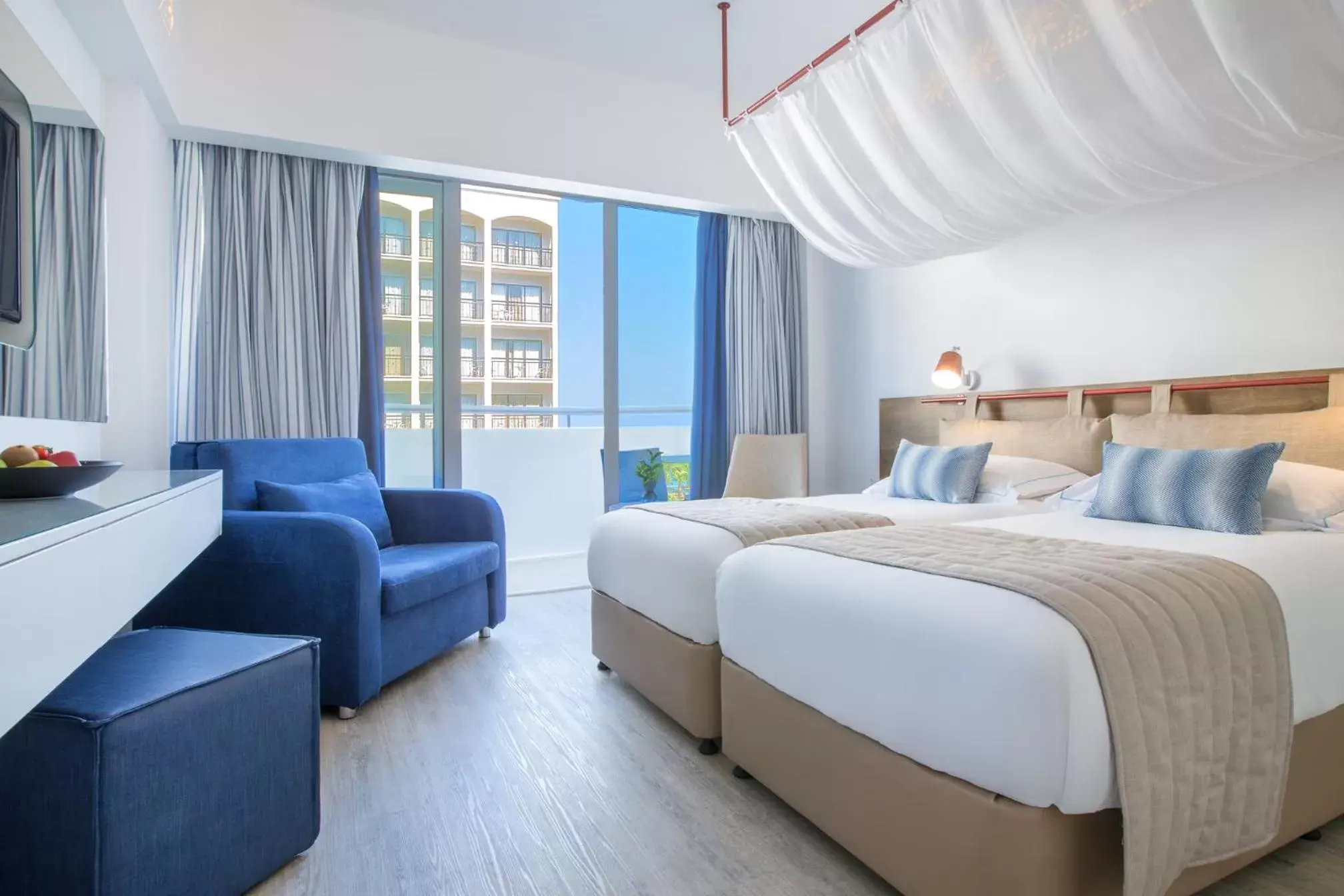 Premium Superior Double or Twin Room with Side Sea View in Lordos Beach Hotel & Spa Premium Superior Double or Twin Room with Side Sea View in Lordos Beach Hotel & Spa