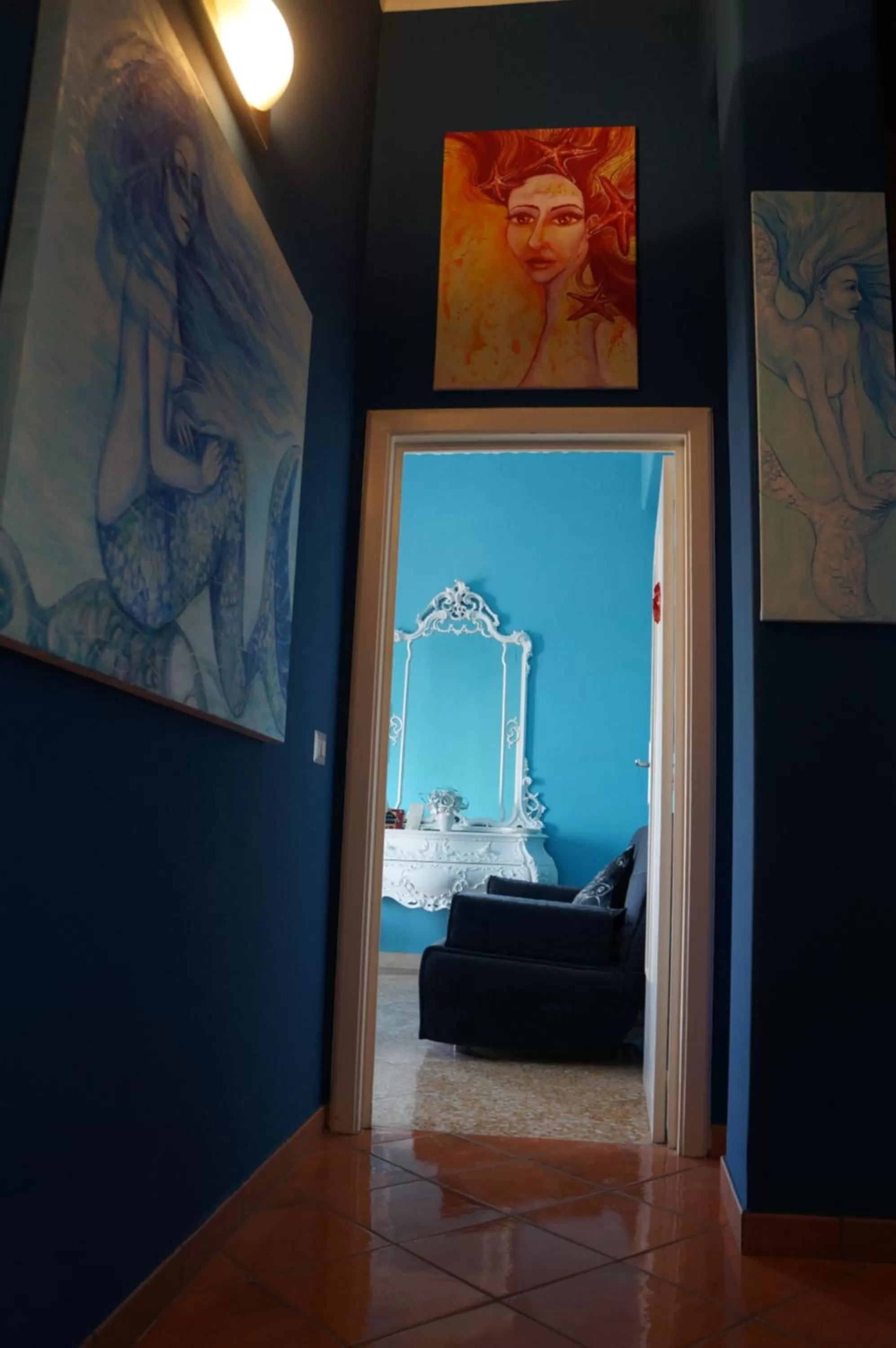 Decorative detail in B&B occhi di mare