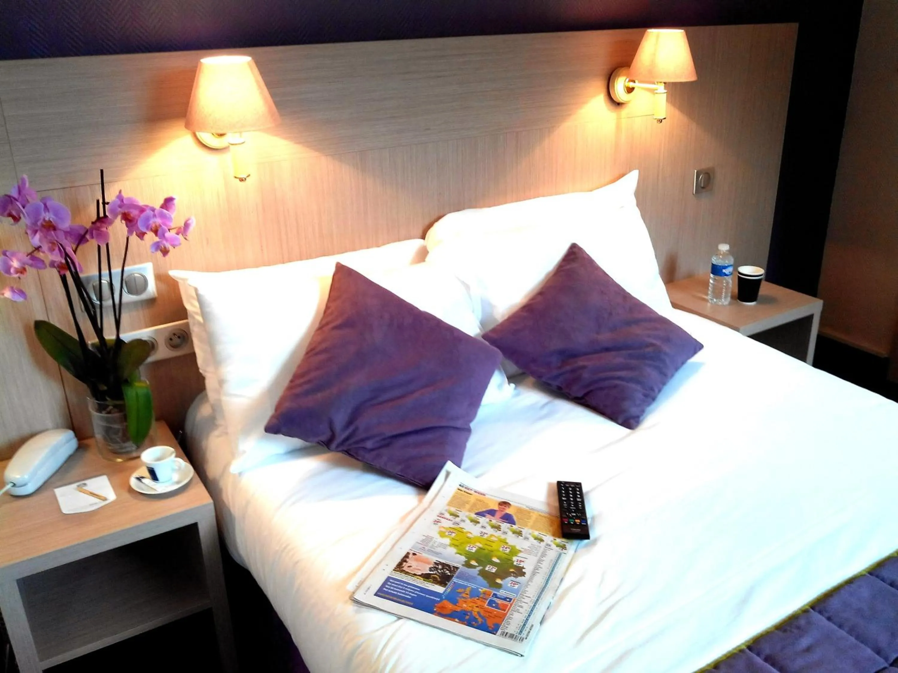 Bed in Hôtel Christina Lourdes