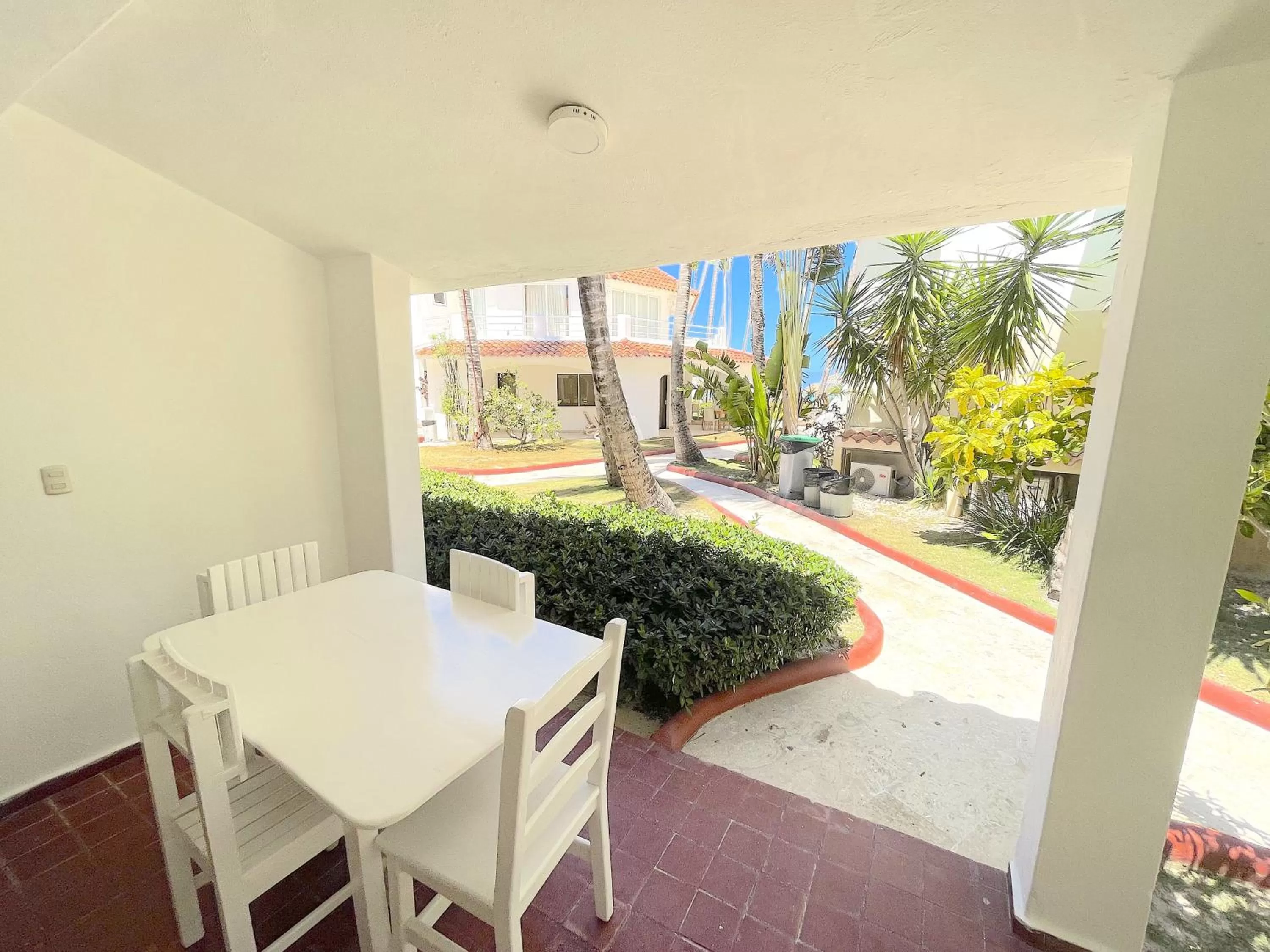 Patio in HOTEL Beach VILLAS Los Corales WIFI & BBQ BEACH CLUB