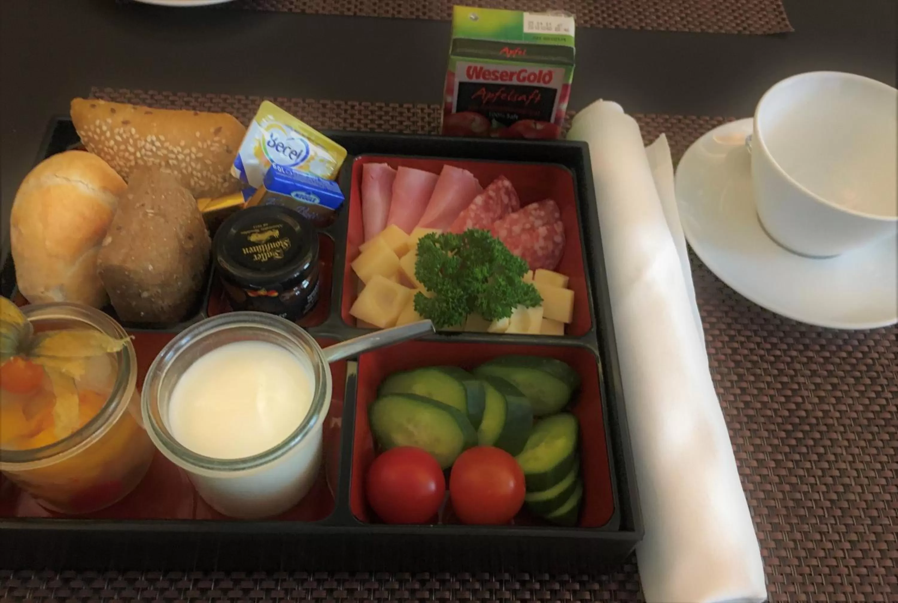 Continental breakfast in relexa hotel München
