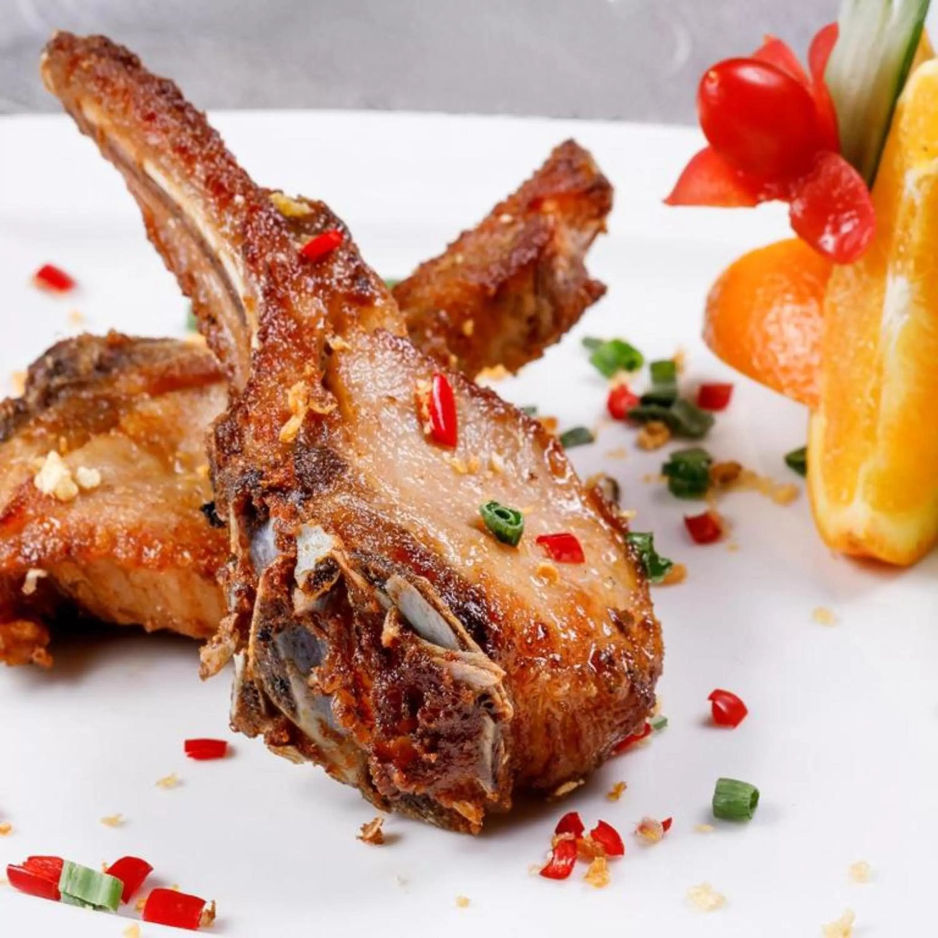 Food close-up in Chatrium Hotel Royal Lake Yangon