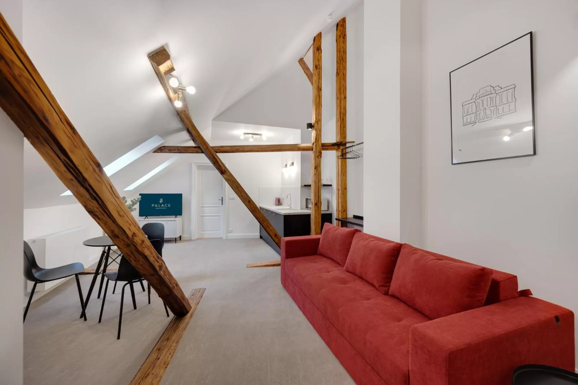 Seating area in Palace Apartments