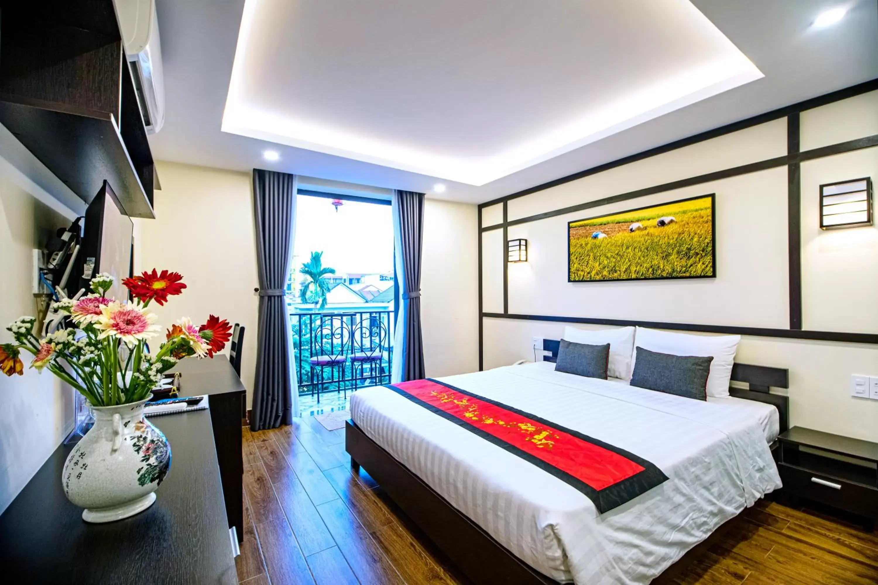 Deluxe Double Balcony with City View in Hoi An Riverland Villa - Hoi An Center Deluxe Double Balcony with City View in Hoi An Riverland Villa - Hoi An Center