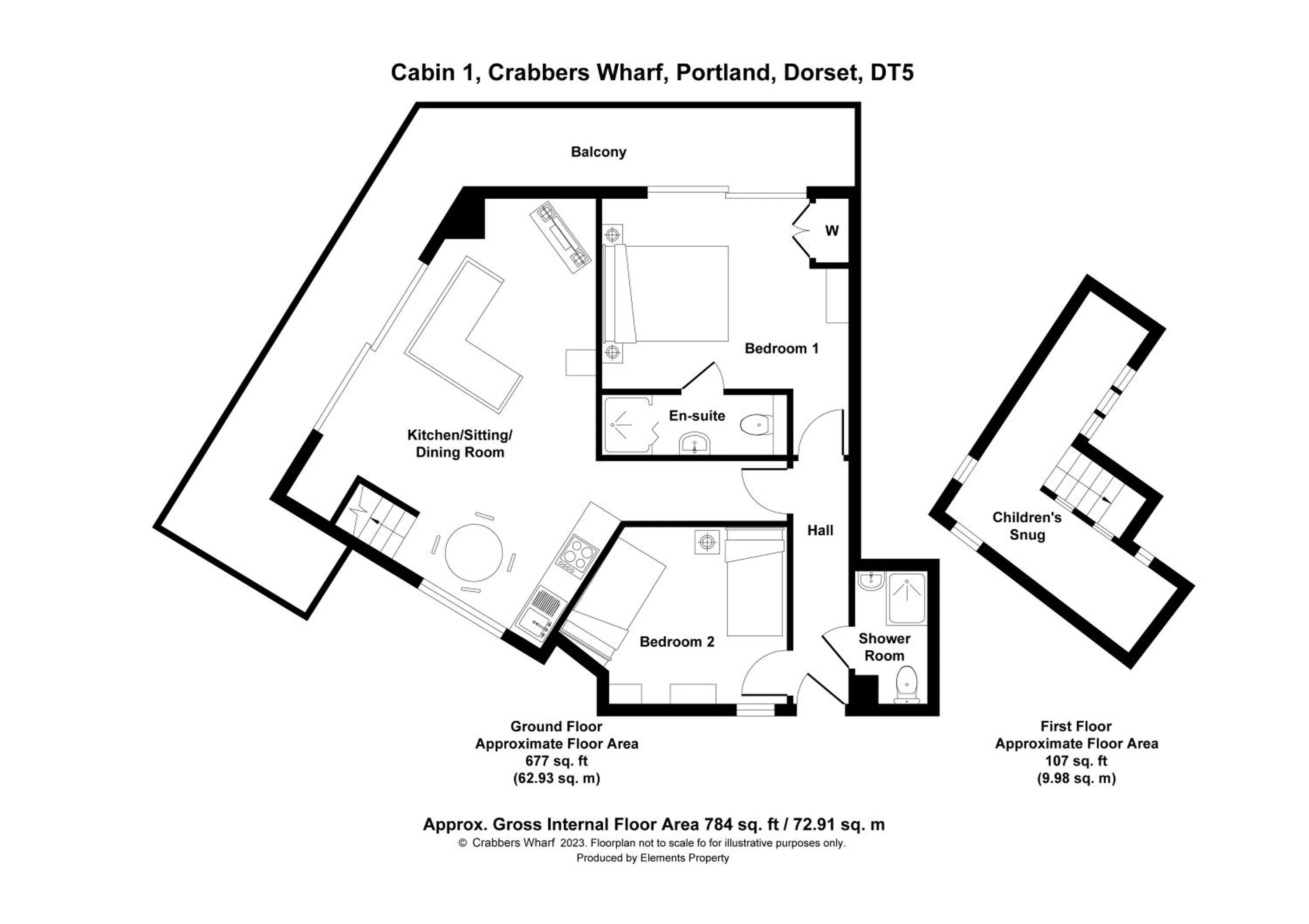 Floor plan in Crabbers' Wharf