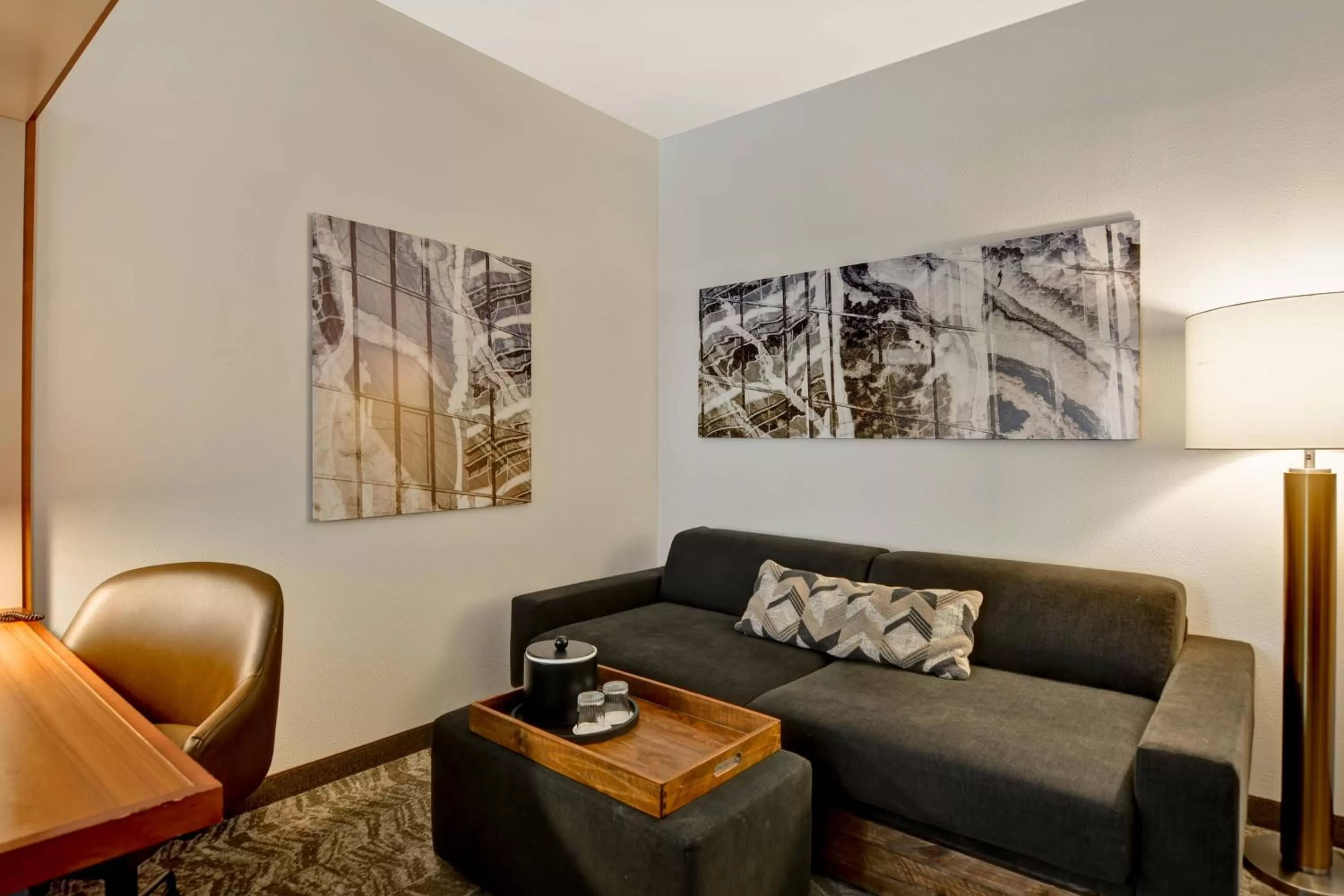 Studio with Two Queen Beds, Sofa Bed and Adapted Tub - Mobility Accessible in SpringHill Suites by Marriott Cincinnati Midtown