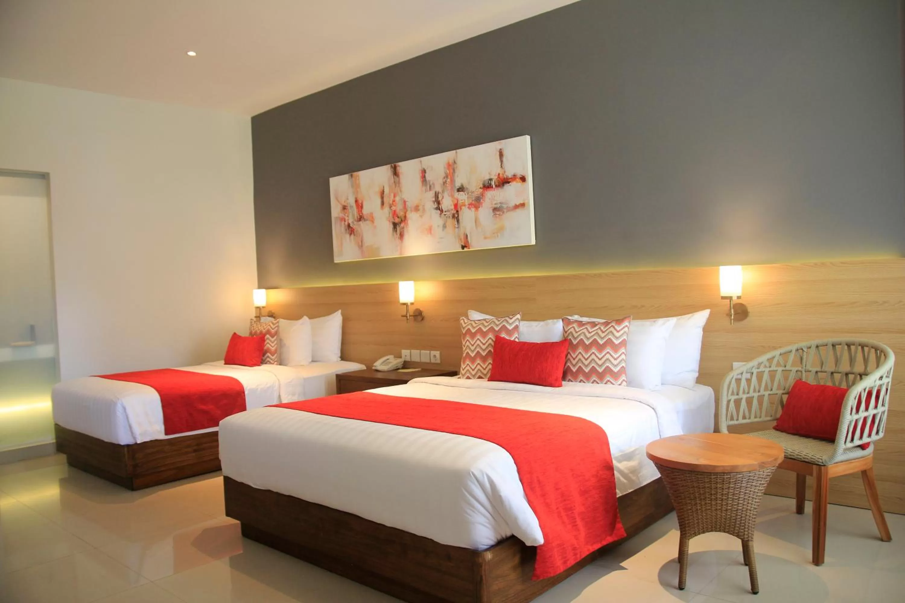 Bed in The Cakra Hotel