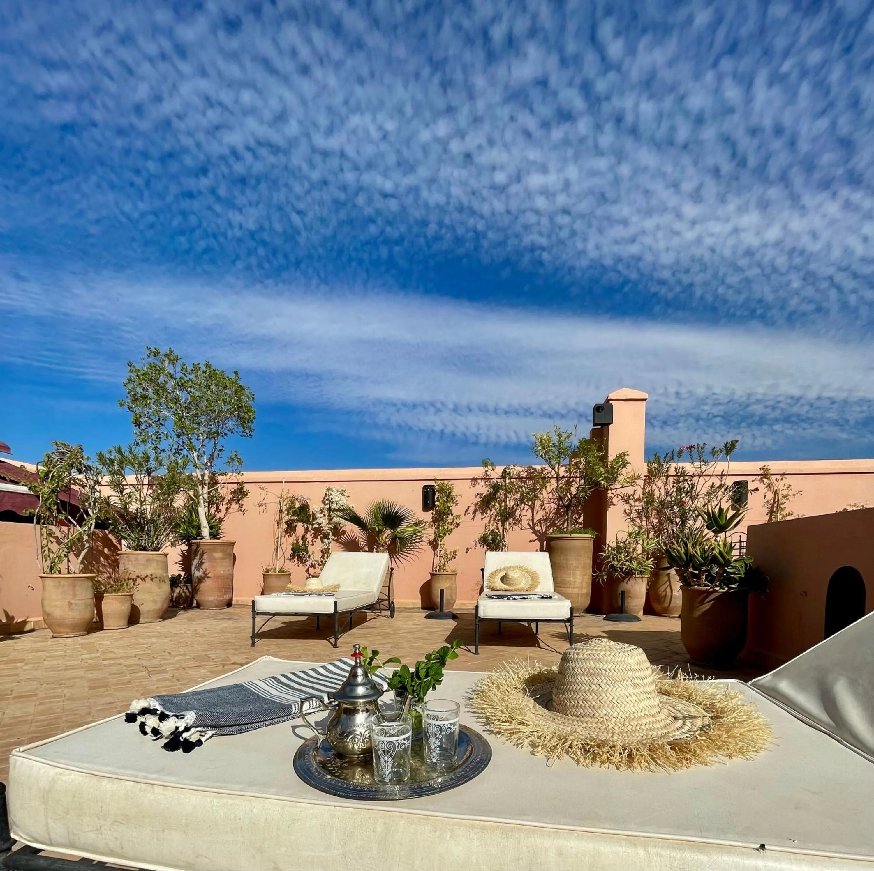 Balcony/Terrace in Riad Dar Foundouk and Spa