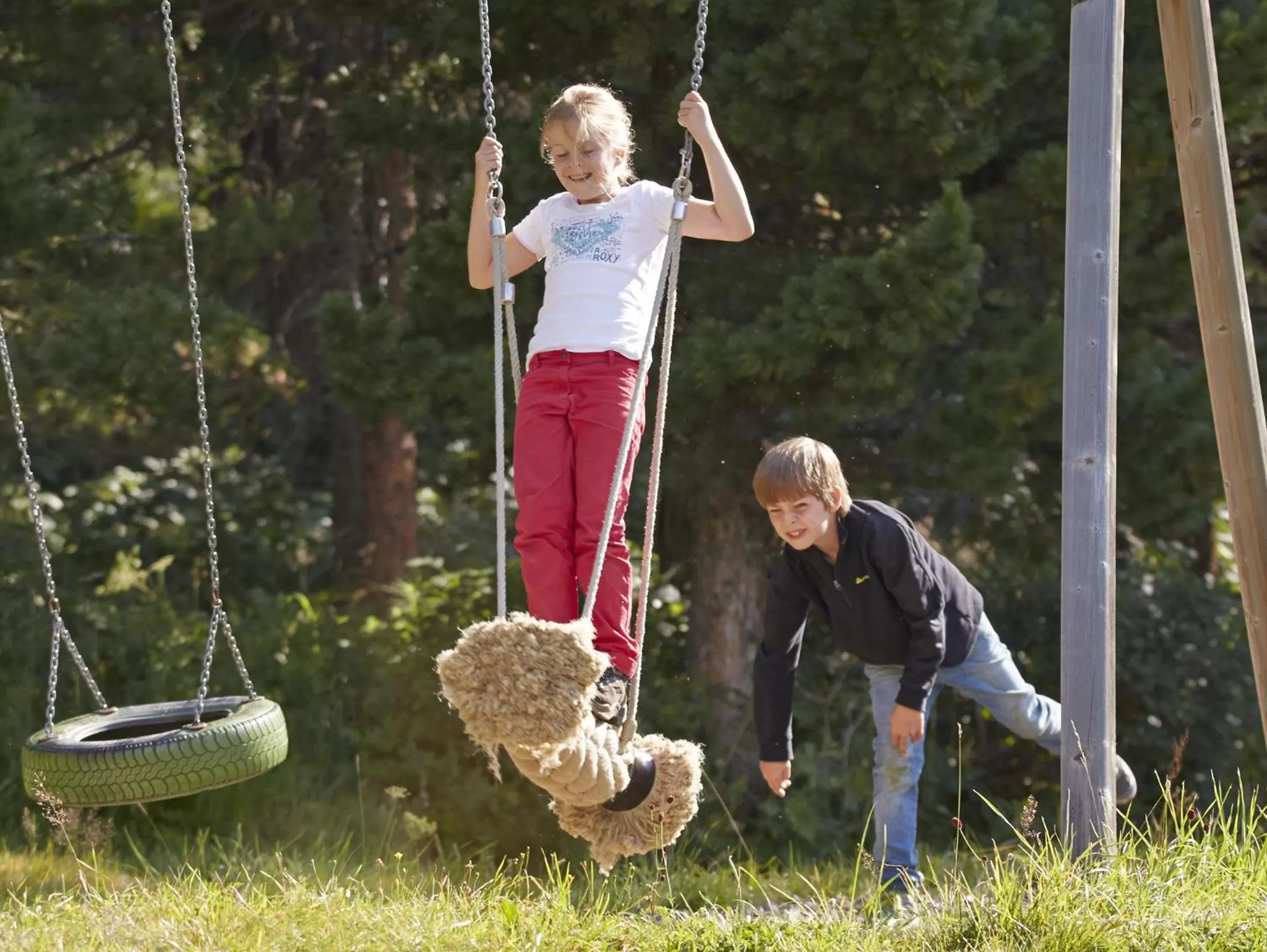 Children play ground in Hotel Chesa Spuondas