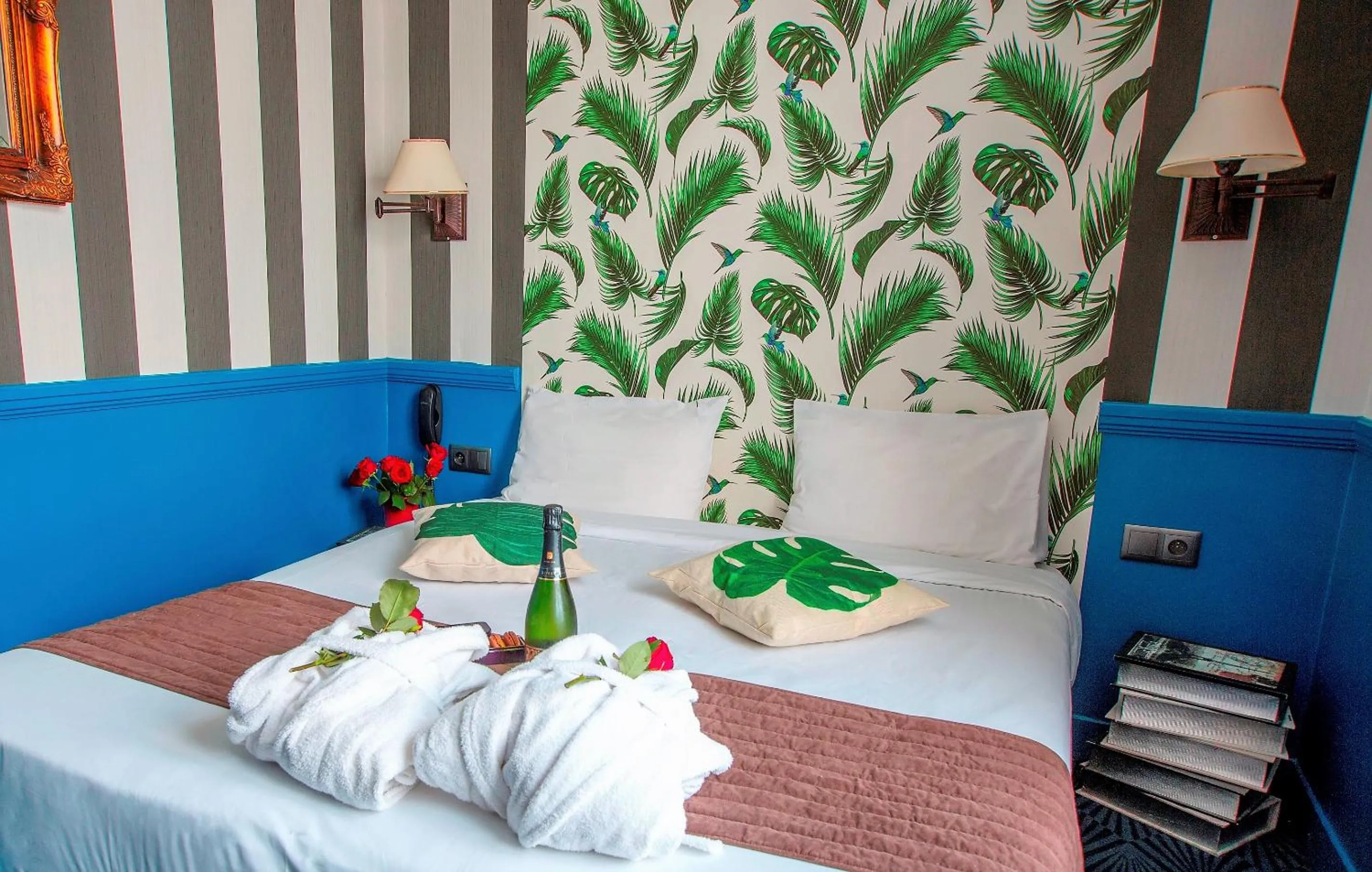 Decorative detail, Bed in Hôtel du Théâtre by Patrick Hayat