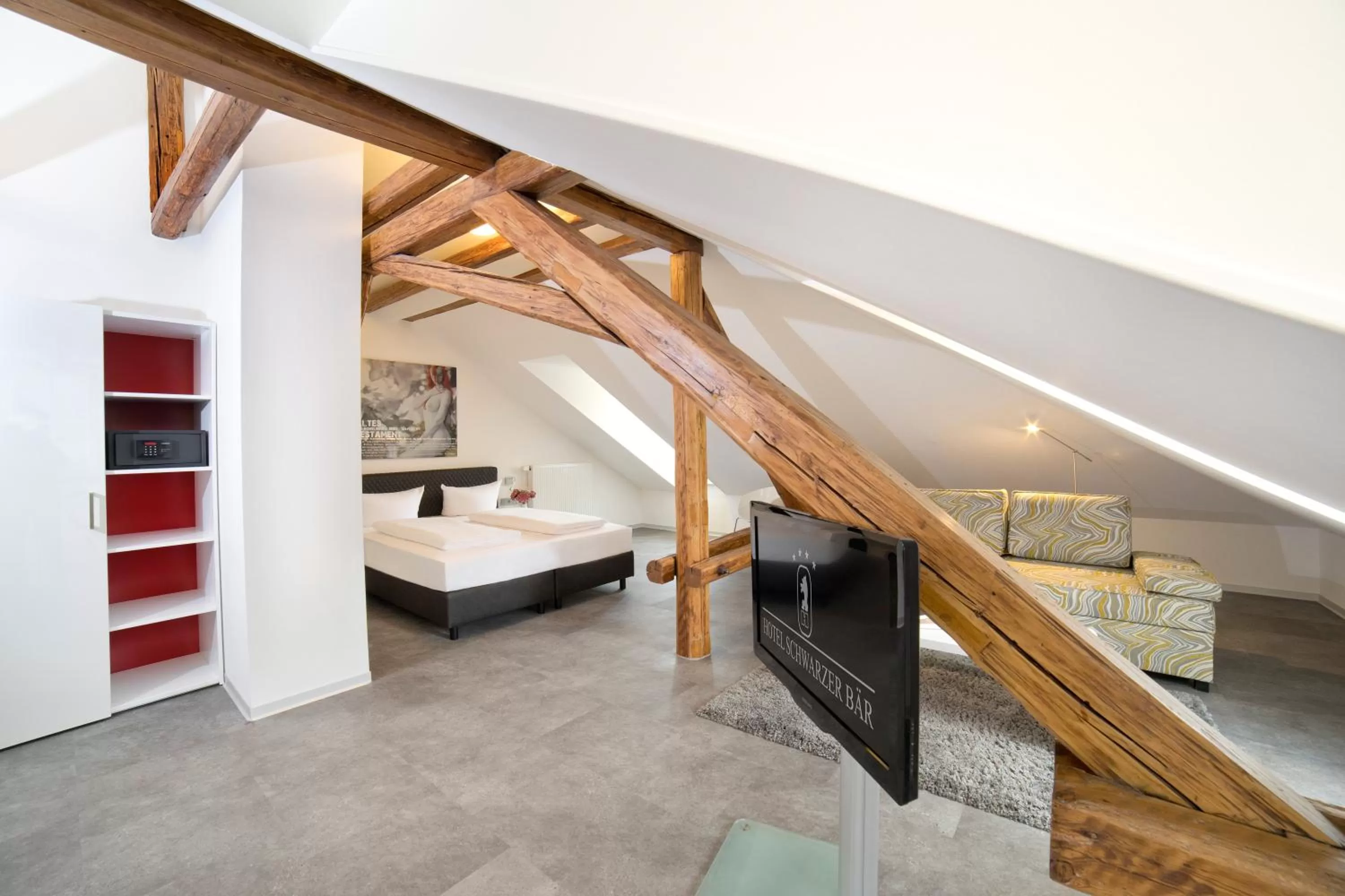 Photo of the whole room, Bed in Schwarzer Bär Jena