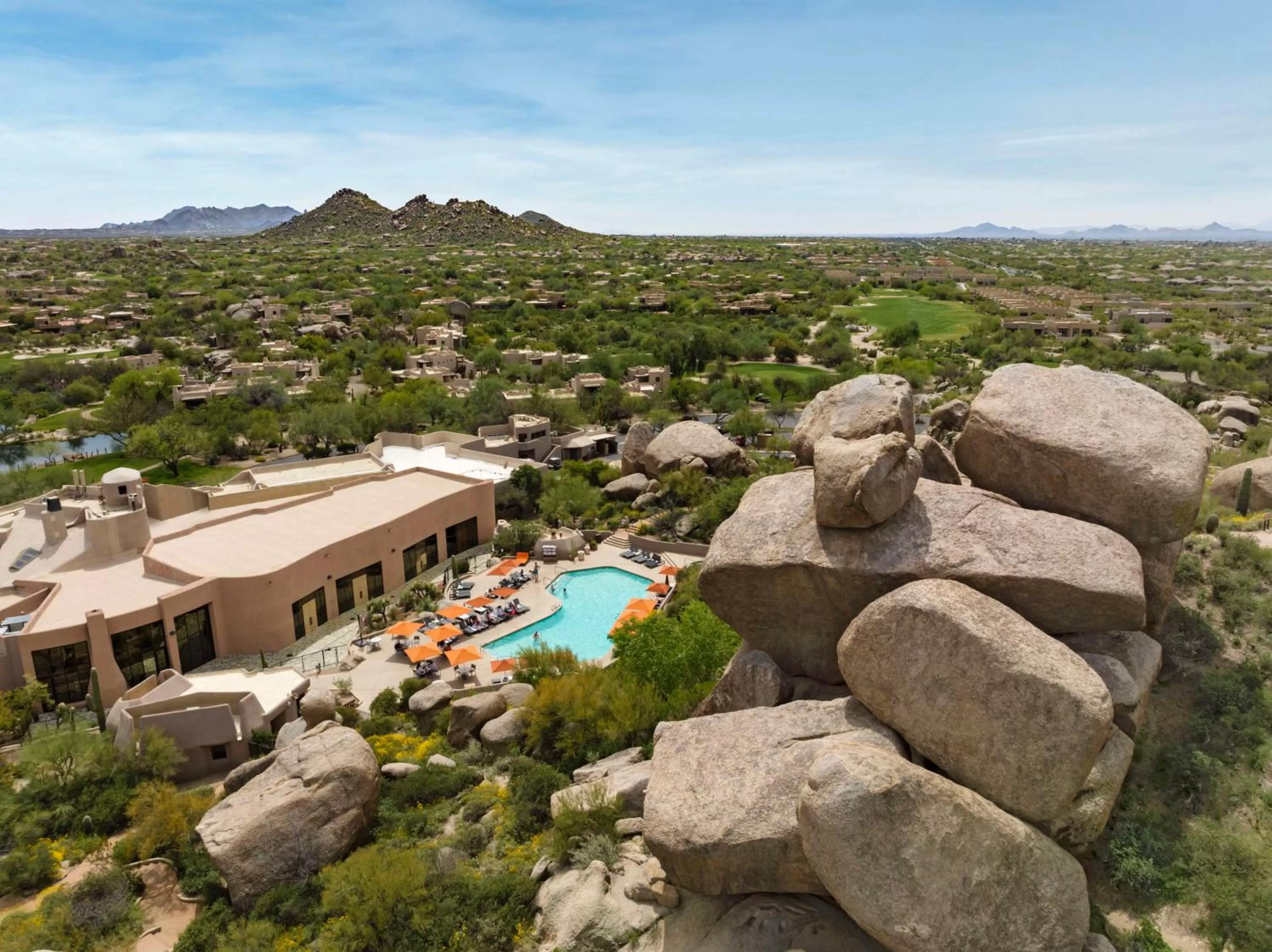 Pool view in Boulders Resort & Spa Scottsdale, Curio Collection by Hilton