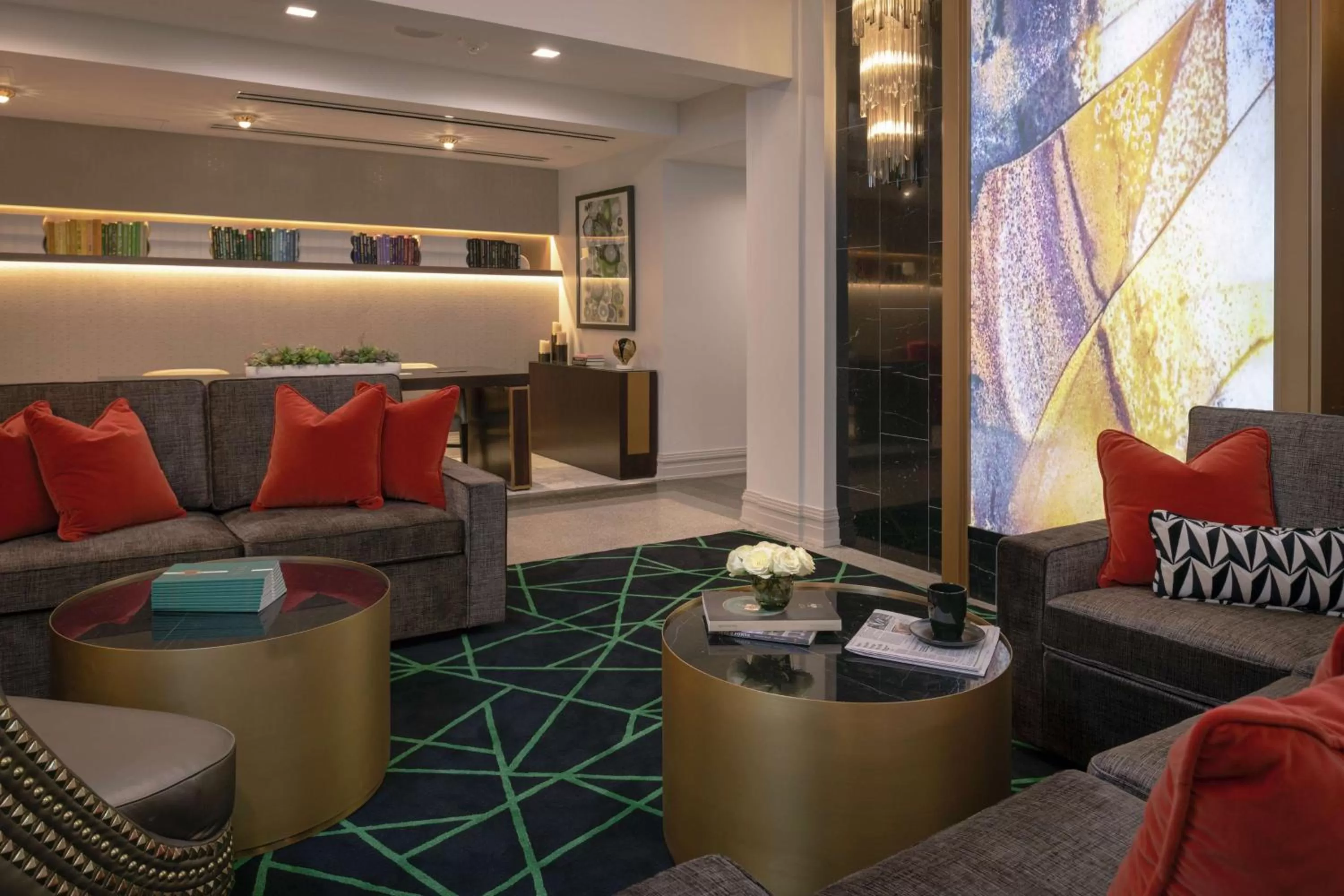 Lobby or reception in Tulsa Club Hotel Curio Collection By Hilton