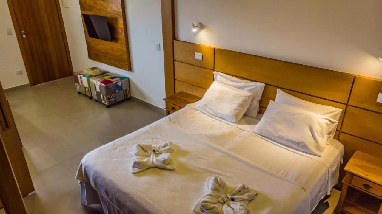 Bedroom, Bed in Pousada Ilha Vitoria