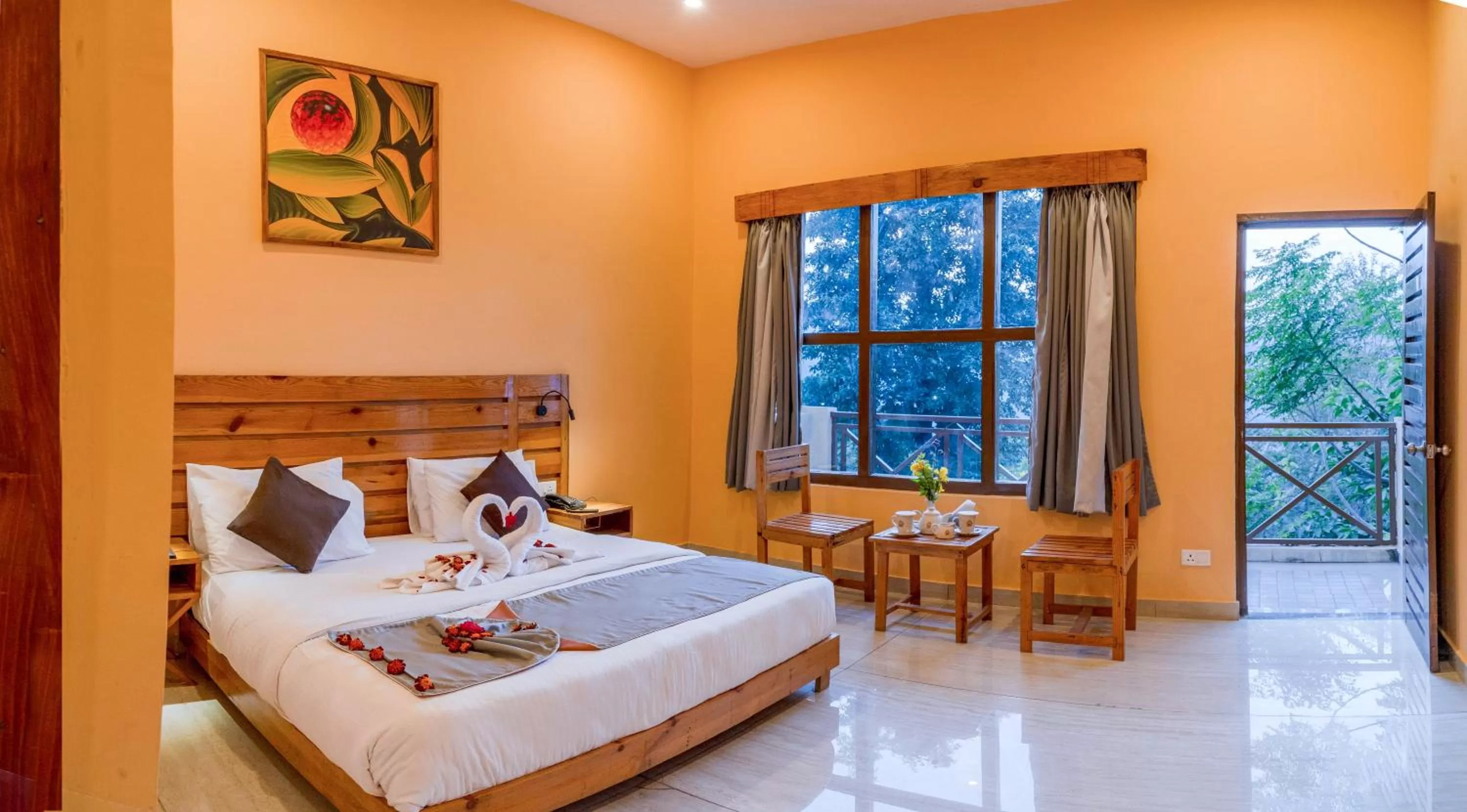 Property building, Bed in LaHermitage Resort