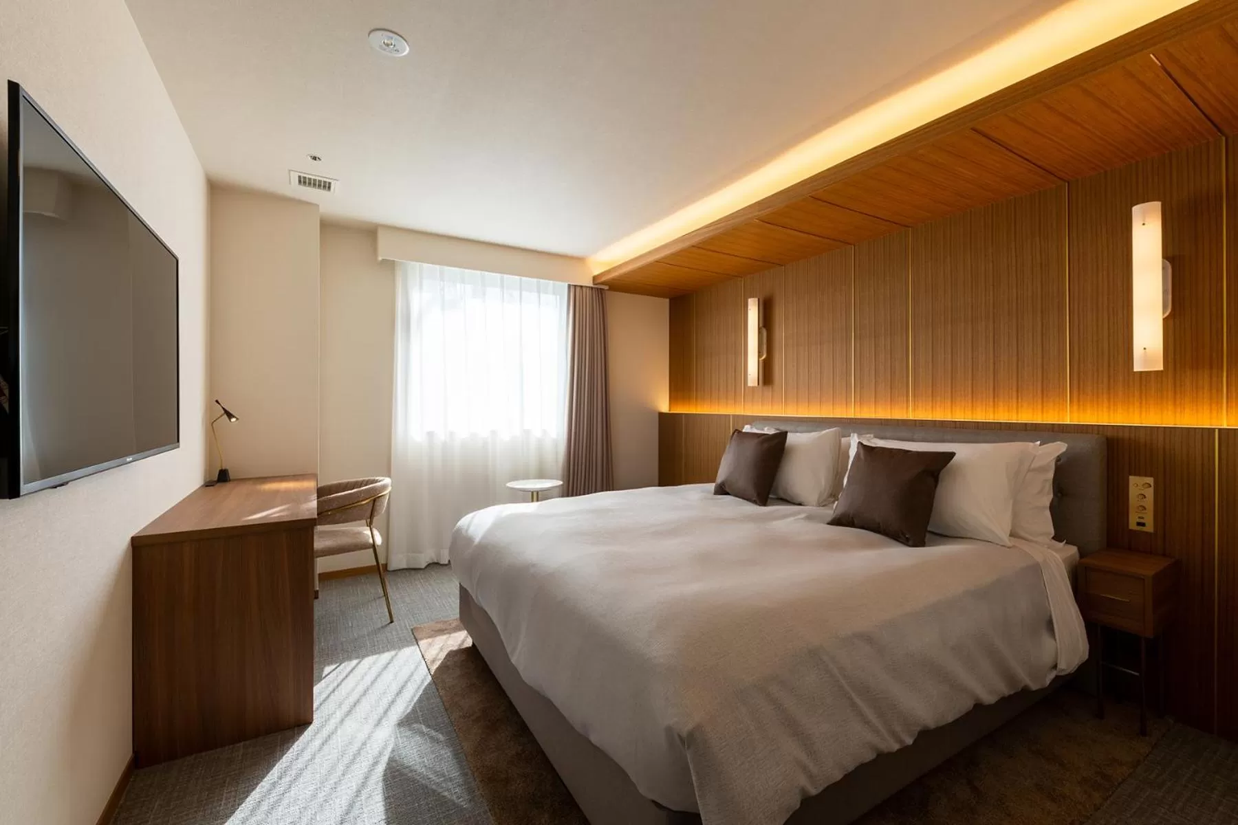 Photo of the whole room, Bed in The OneFive Terrace Fukuoka