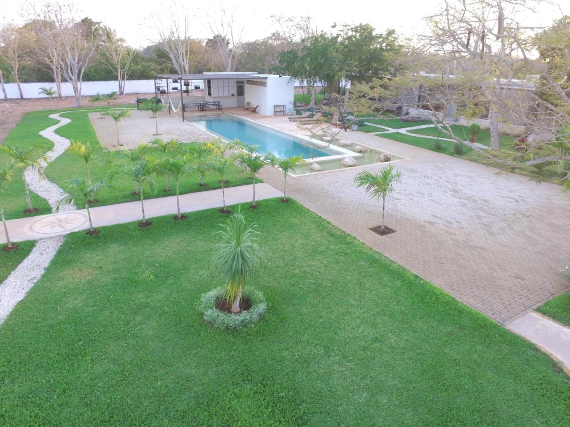 Garden view in Hotel Casa de Campo Conkal Merida