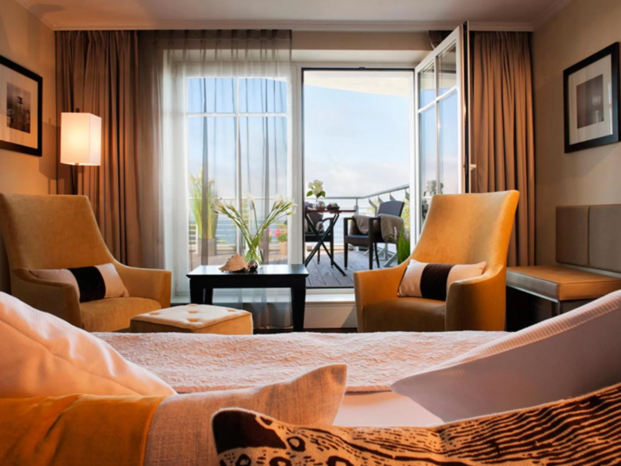 Photo of the whole room, Bed in Strandhotel Ostseeblick